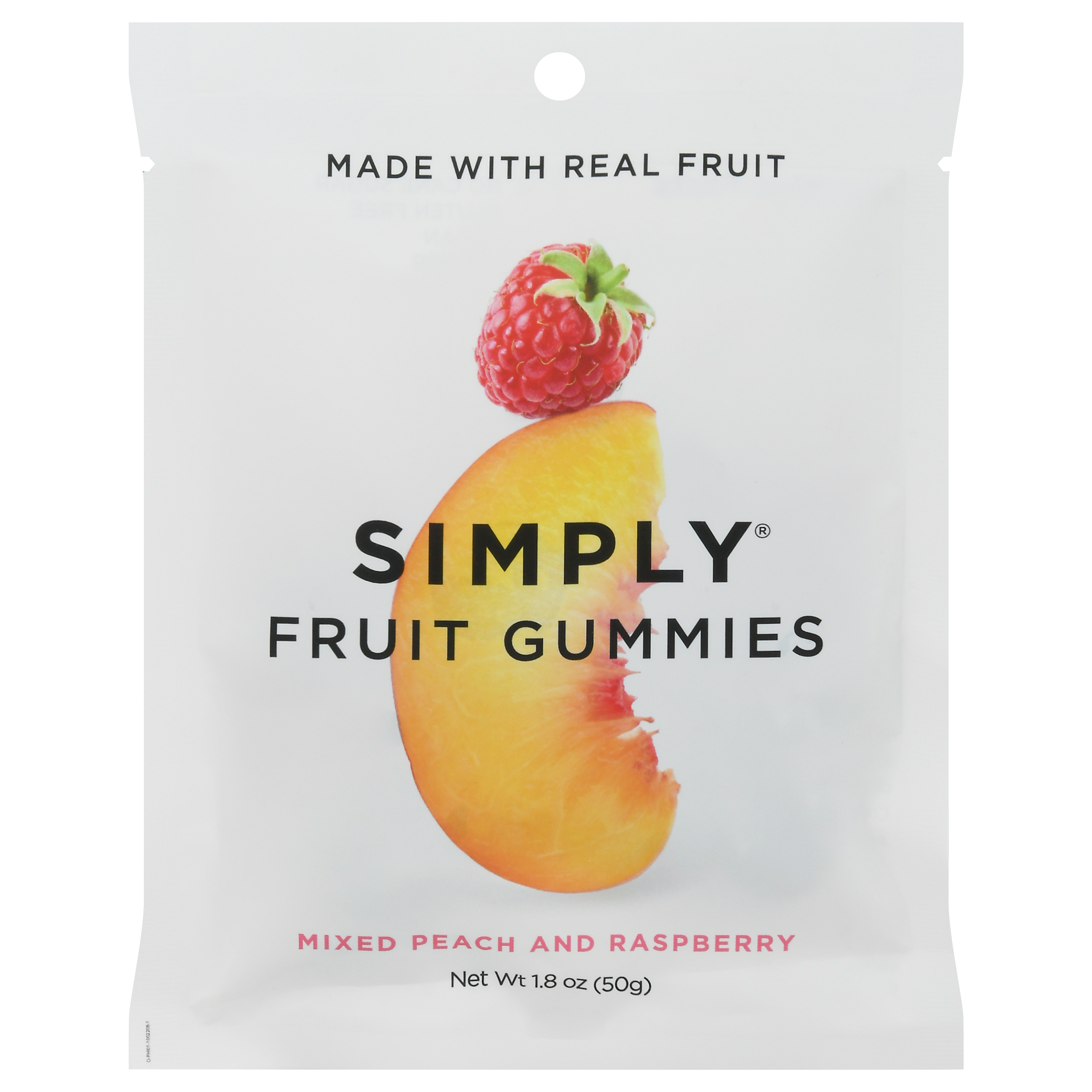 Simply Mixed Peach and Raspberry Fruit Gummies