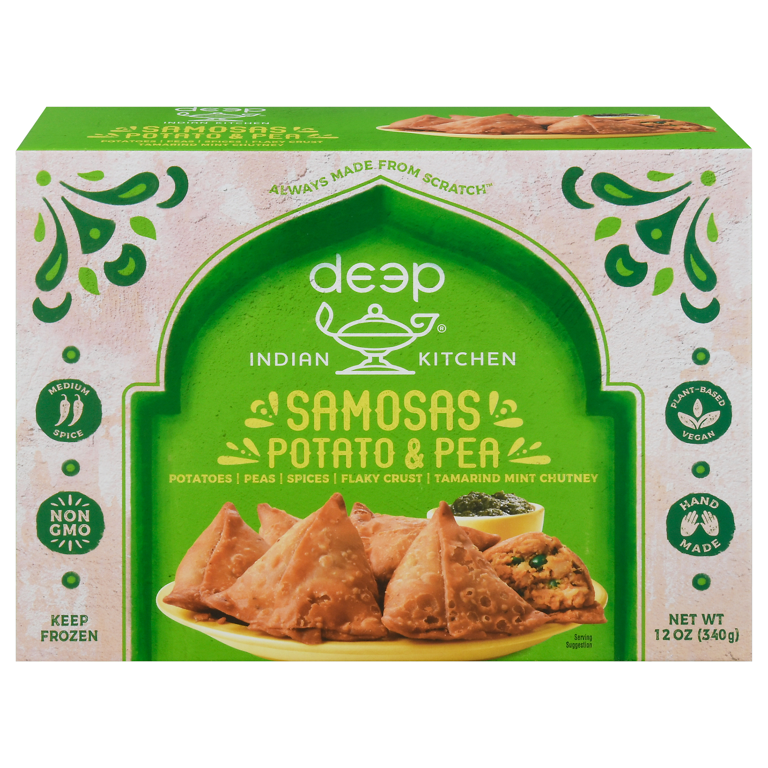 Deep Indian Kitchen Medium Spice Potato & Pea Samosas
