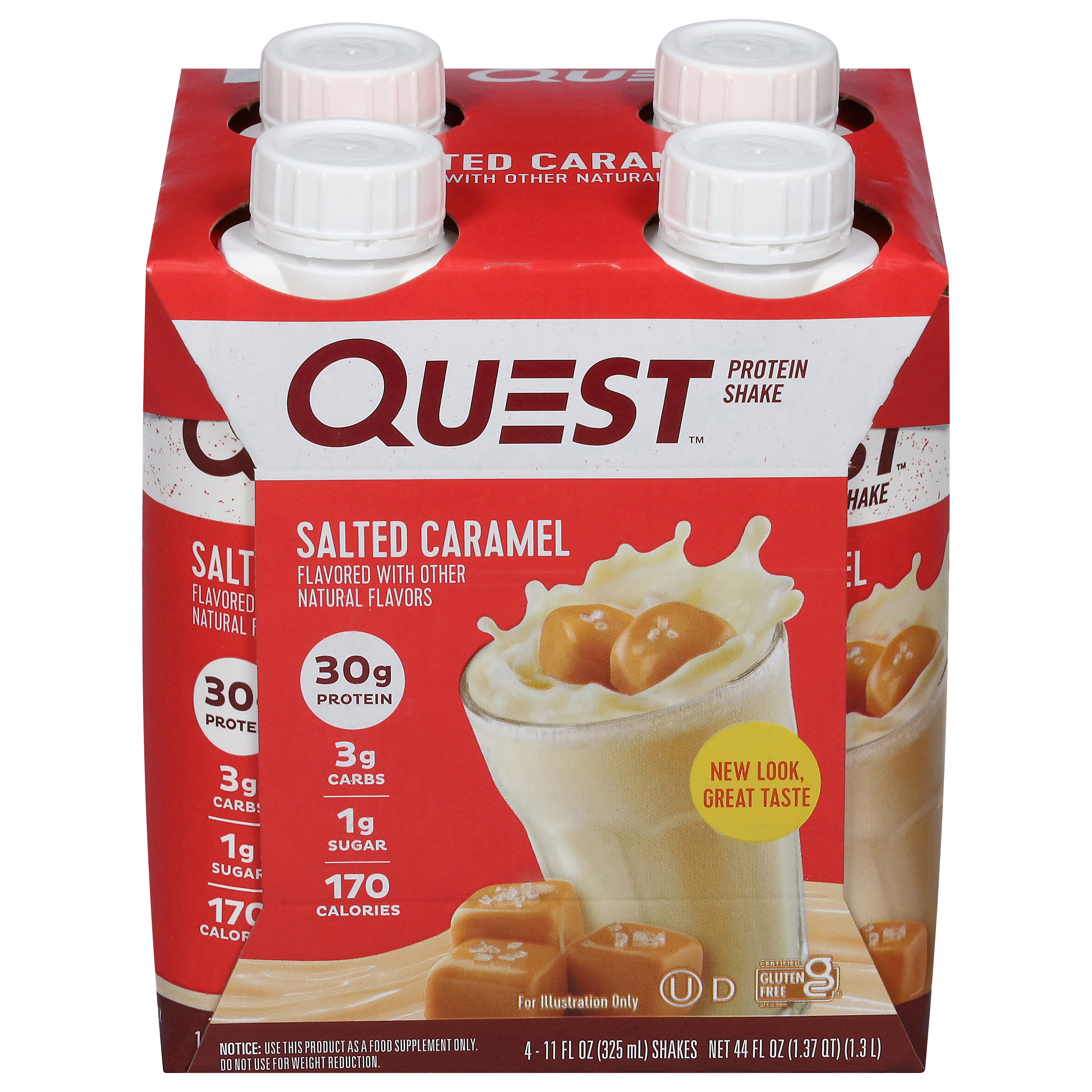Quest Salted Caramel Protein Shake 4 - 11 fl oz Shakes