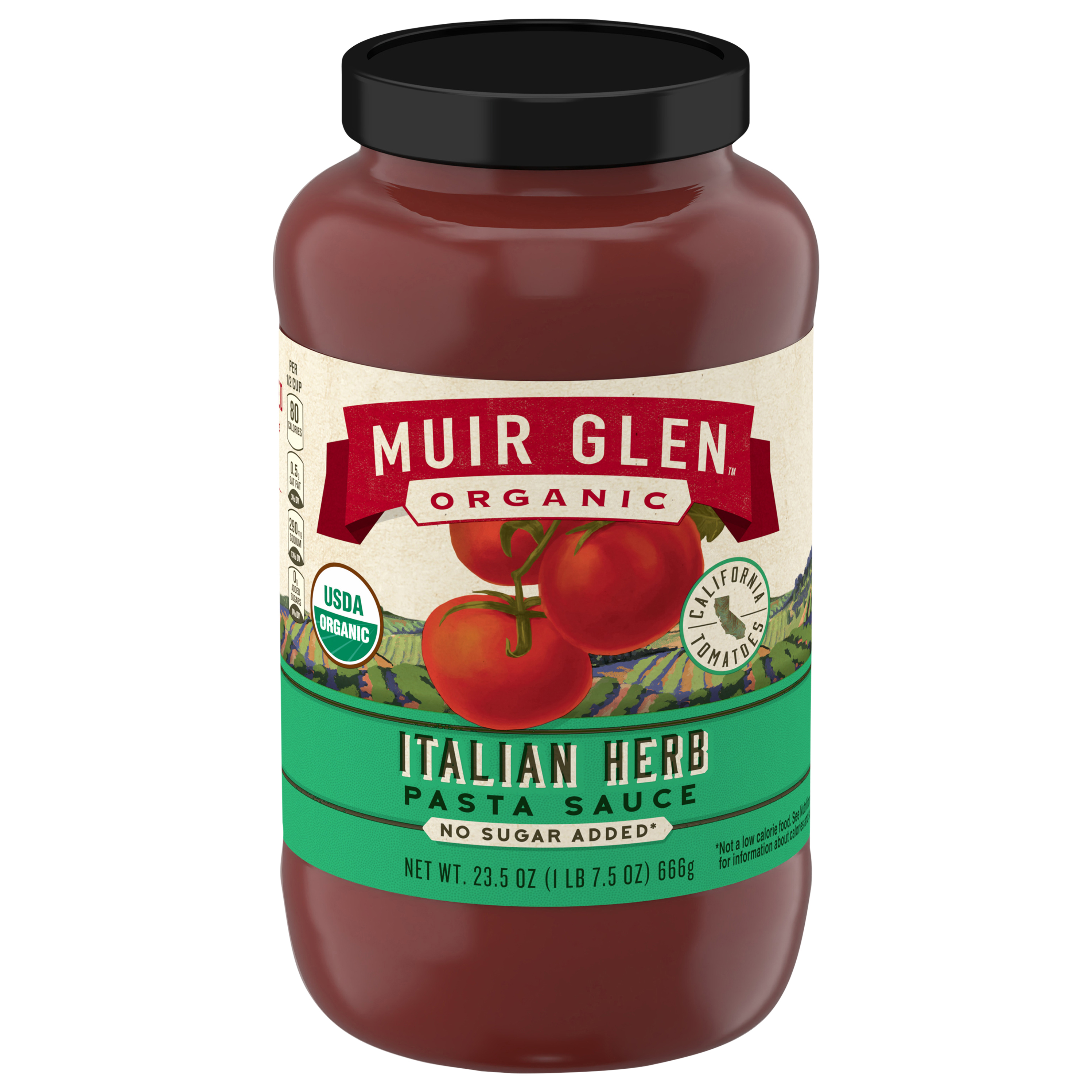Muir Glen Organic Italian Herb Pasta Sauce, No Sugar Added, 23.5 oz.