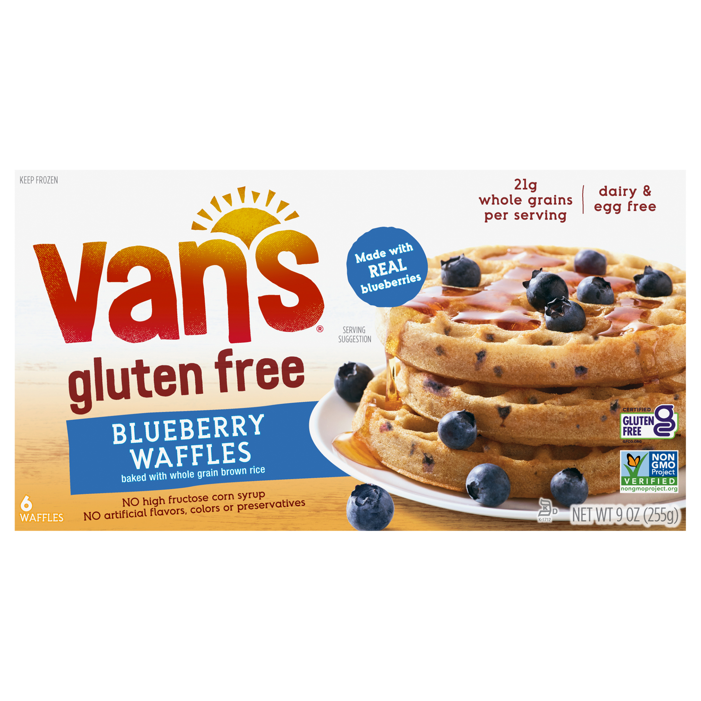 Van's® Frozen Waffle Gluten Free Blueberry