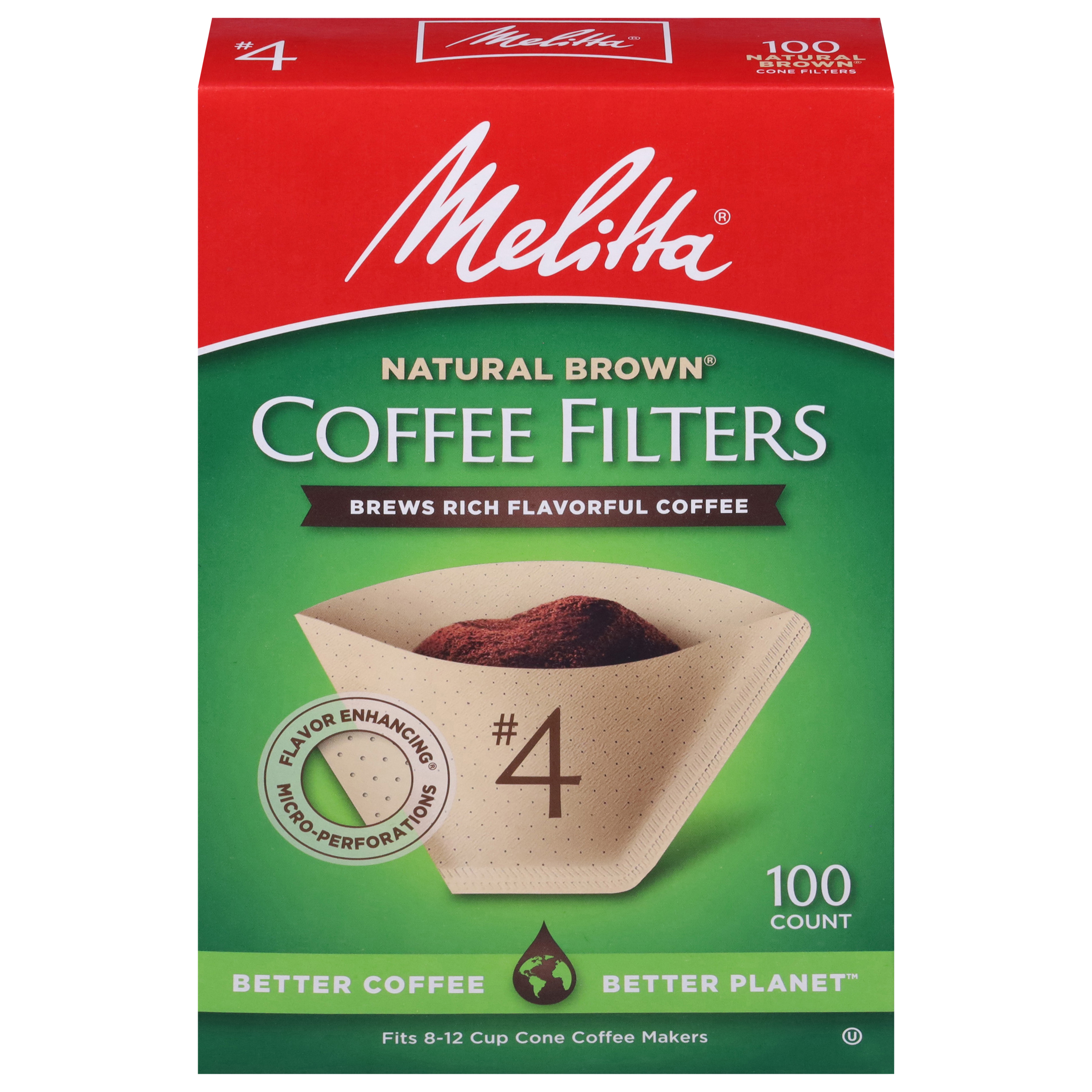 Melitta No. 4 Natural Brown Coffee Filters