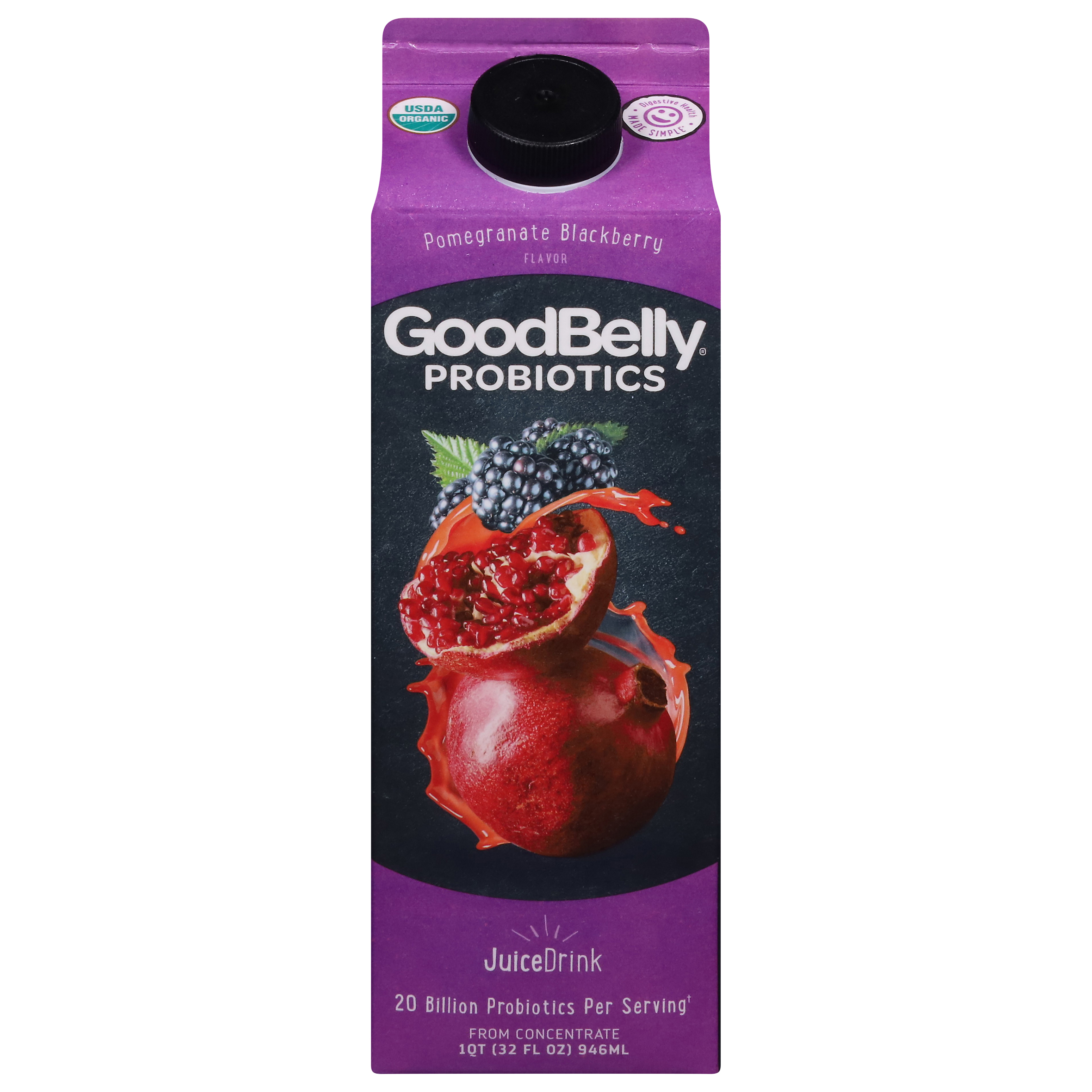 GoodBelly Probiotics Pomegranate Blackberry Flavor Juice Drink