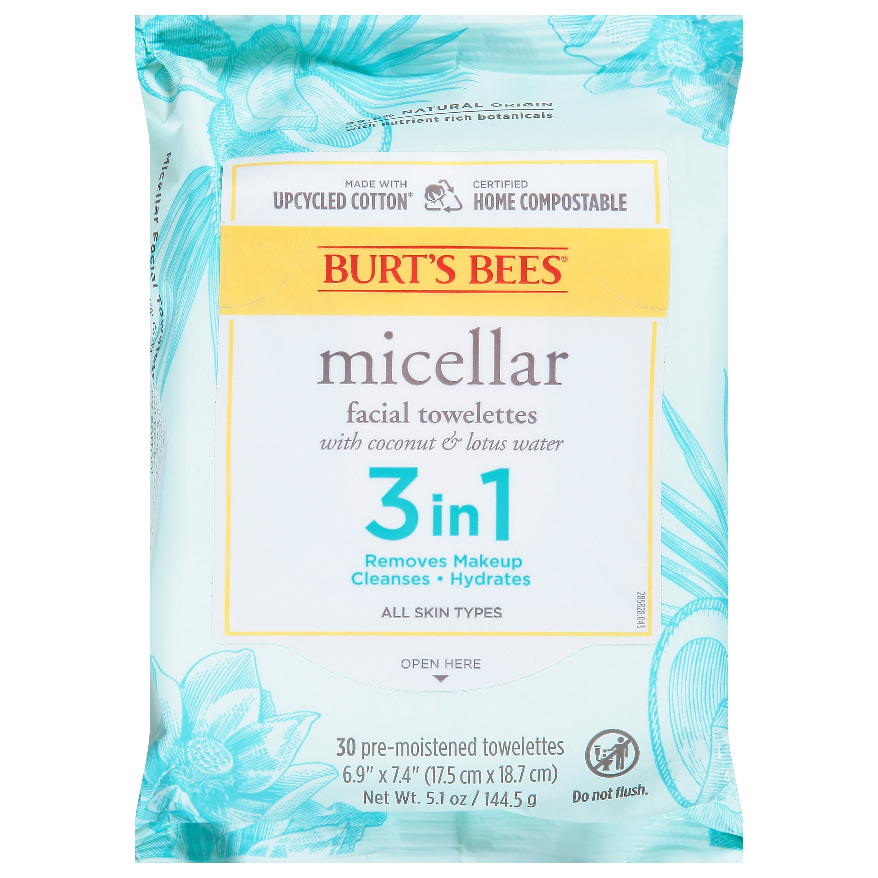 Burt's Bees Micellar with Coconut & Lotus Water Facial Towelettes