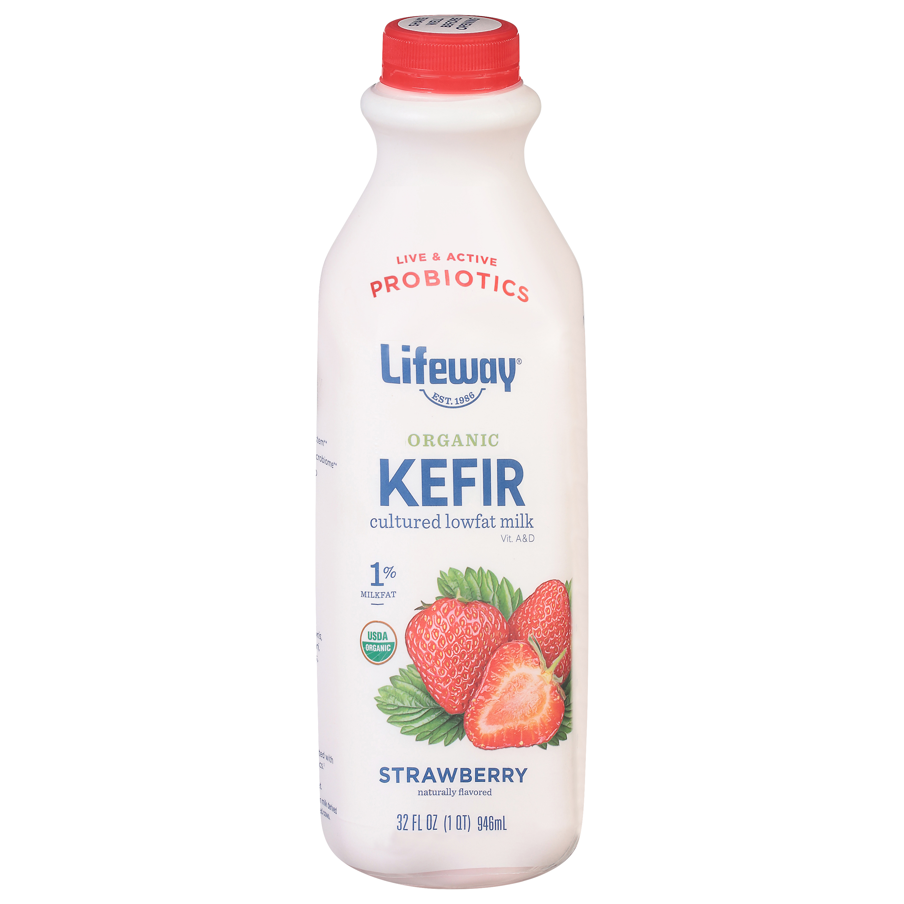 Lifeway Organic 1% Milkfat Strawberry Kefir