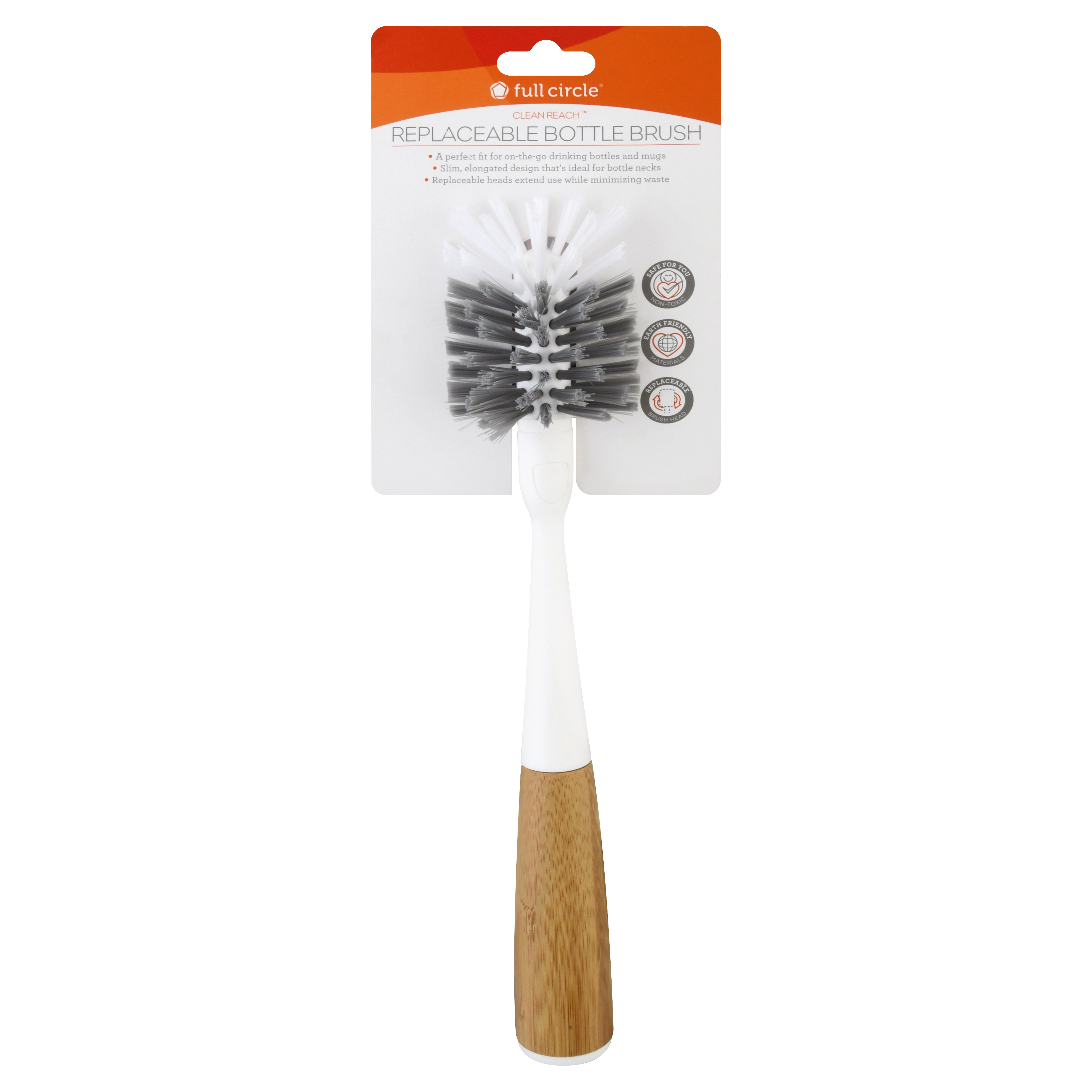 Full Circle Clean Reach Clean Reach Replaceable Bottle Brush
