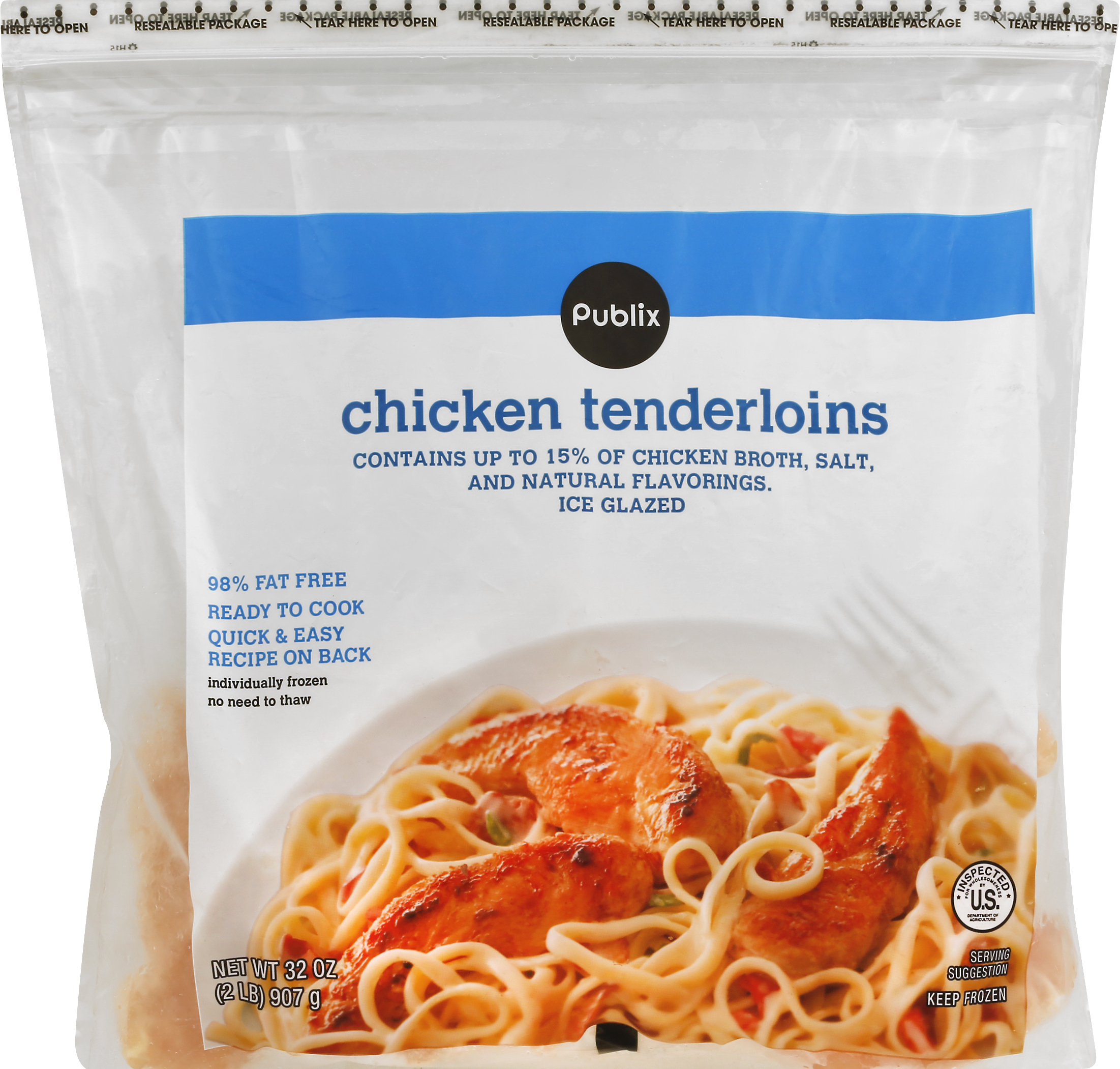 Publix Tenderloins Chicken 32 oz RESEALABLE BAG