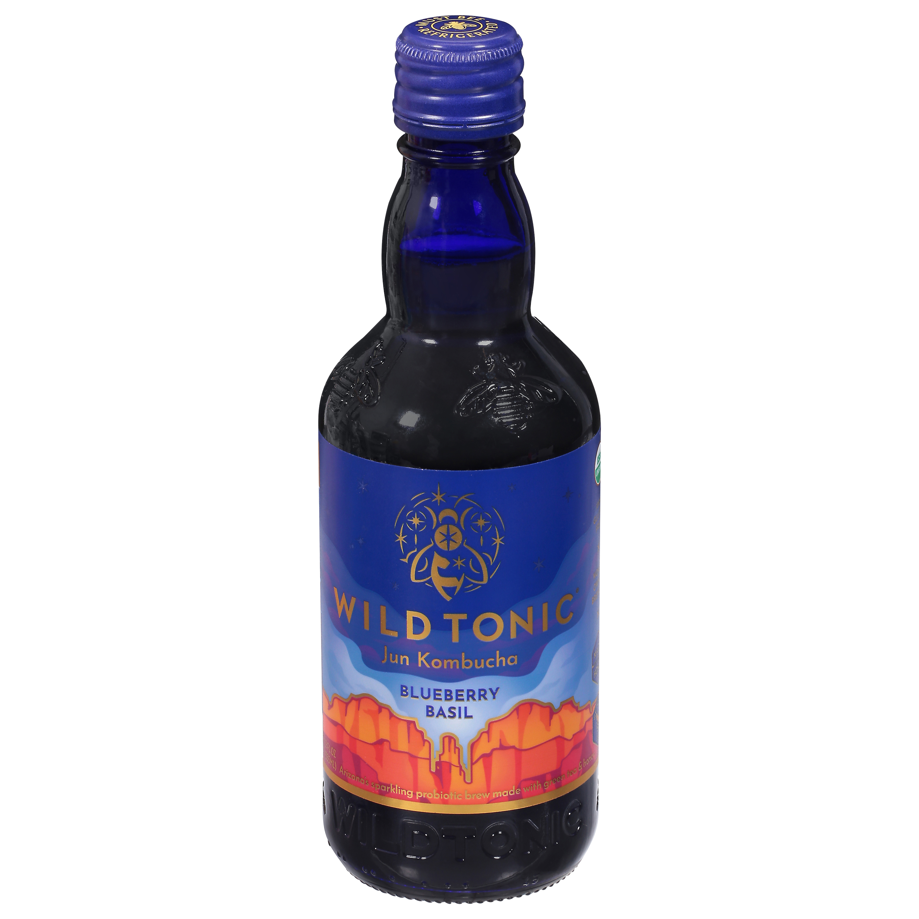 Wild Tonic Blueberry Basil Jun Kombucha
