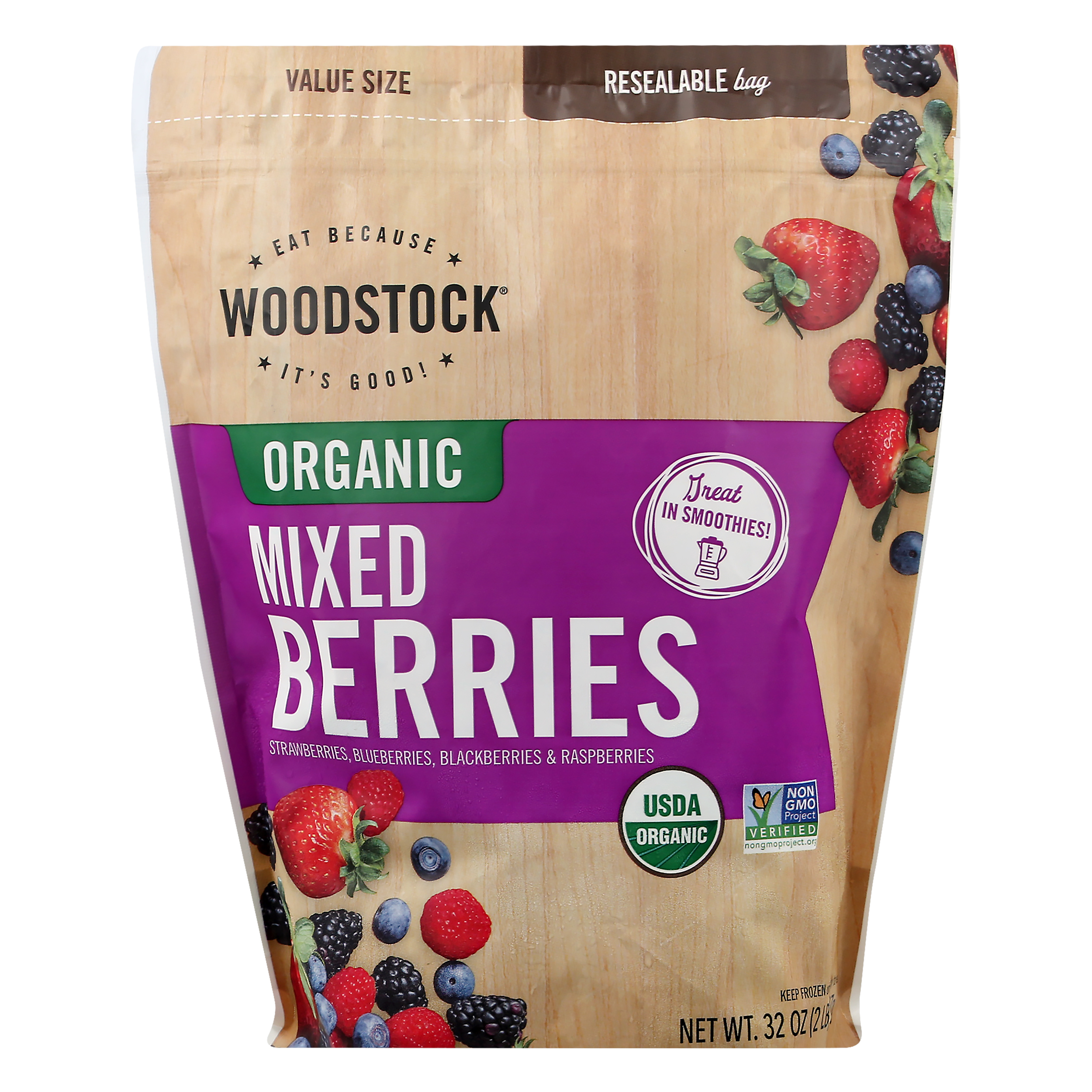 Woodstock Value Size Organic Mixed Berries