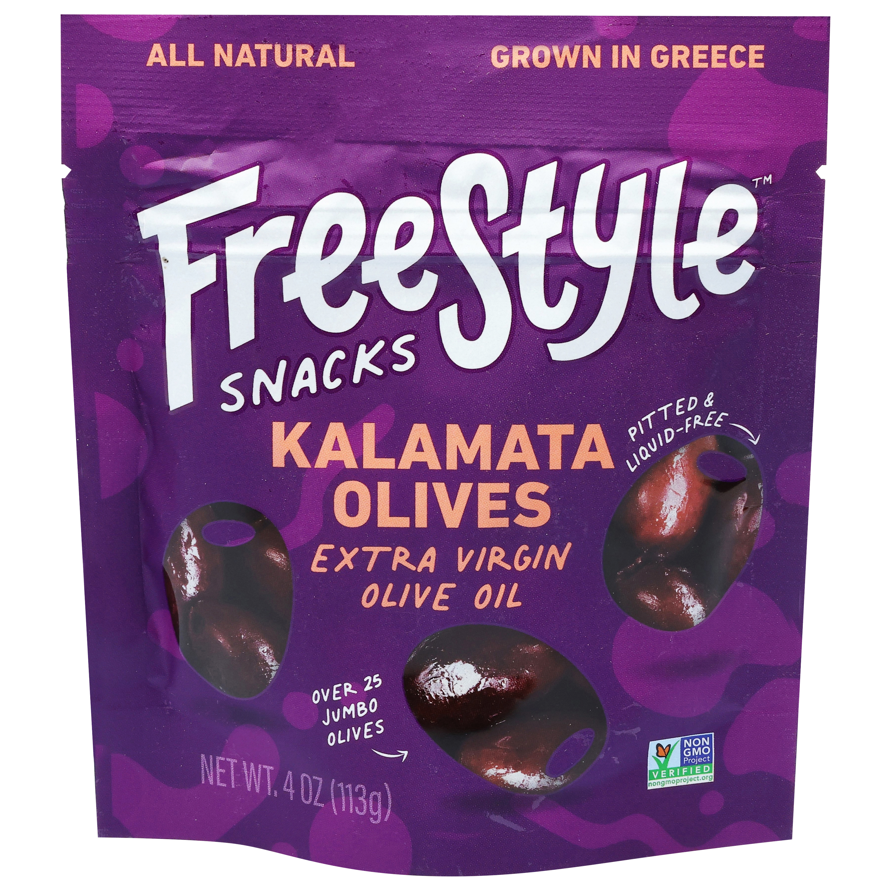 FreeStyle Snacks Kalamata Extra Virgin Olive Oil Olives