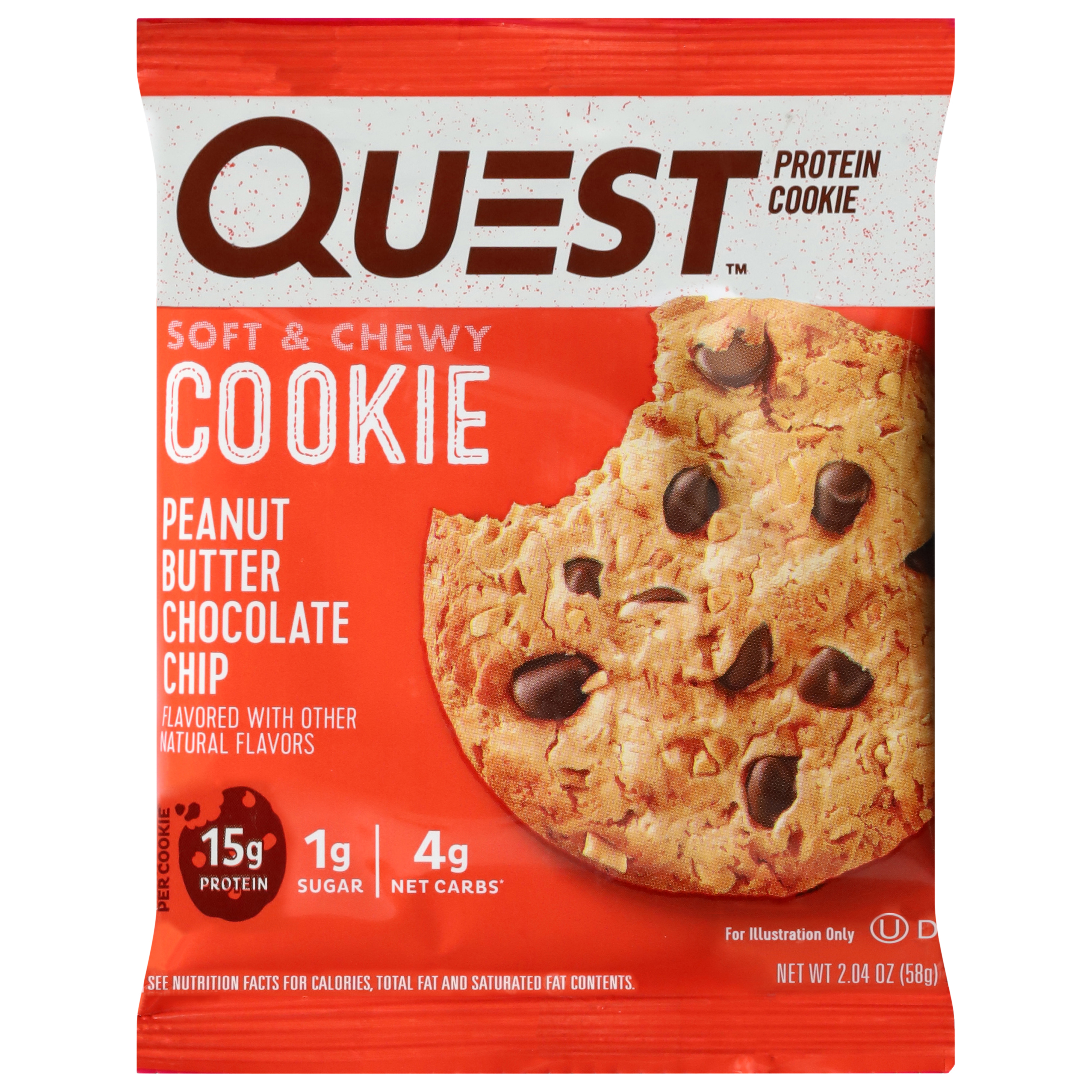 Quest Soft & Chewy Peanut Butter Chocolate Chip Protein Cookie