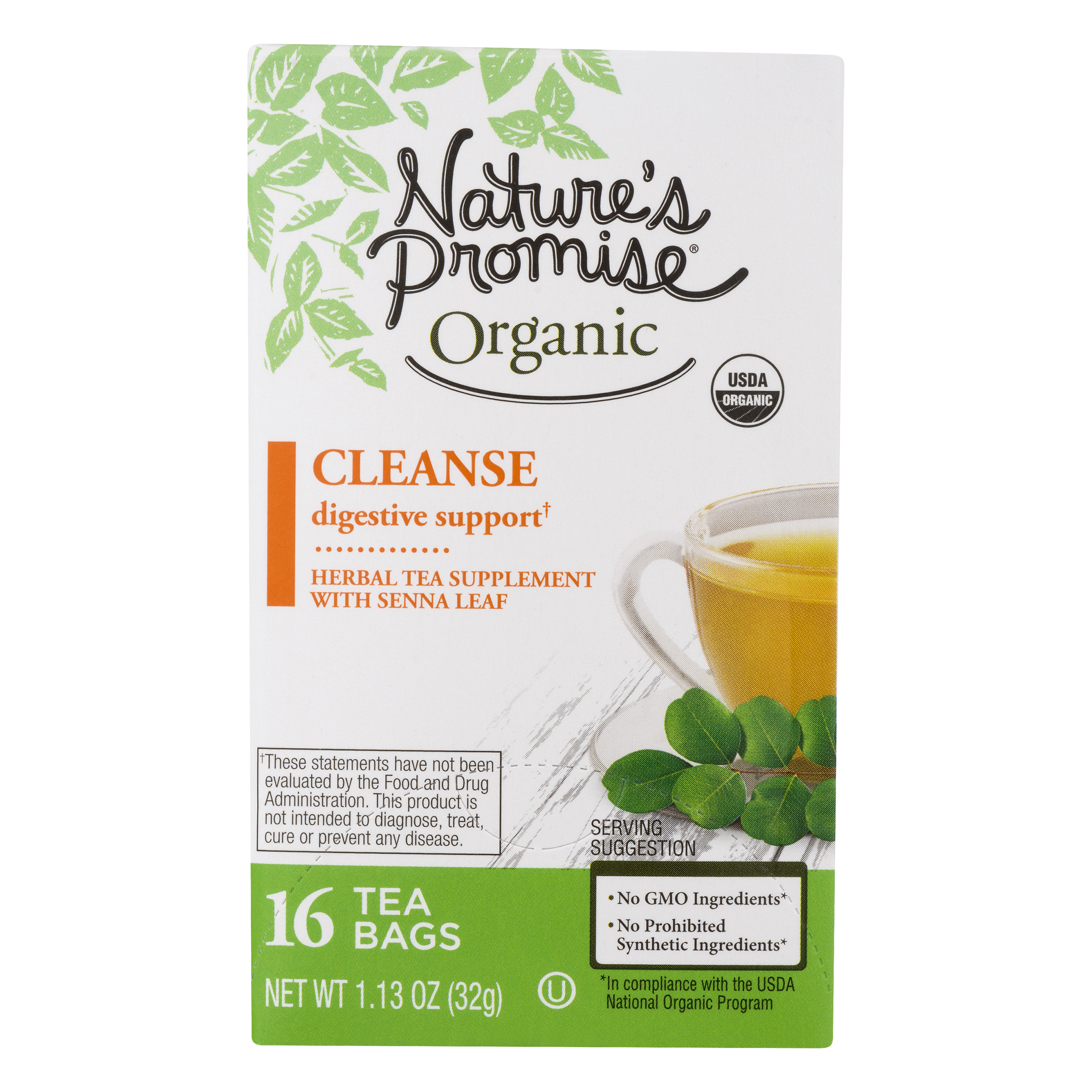 Nature's Promise Organic Organic Cleanse Tea Bags Herbal Tea Supplement