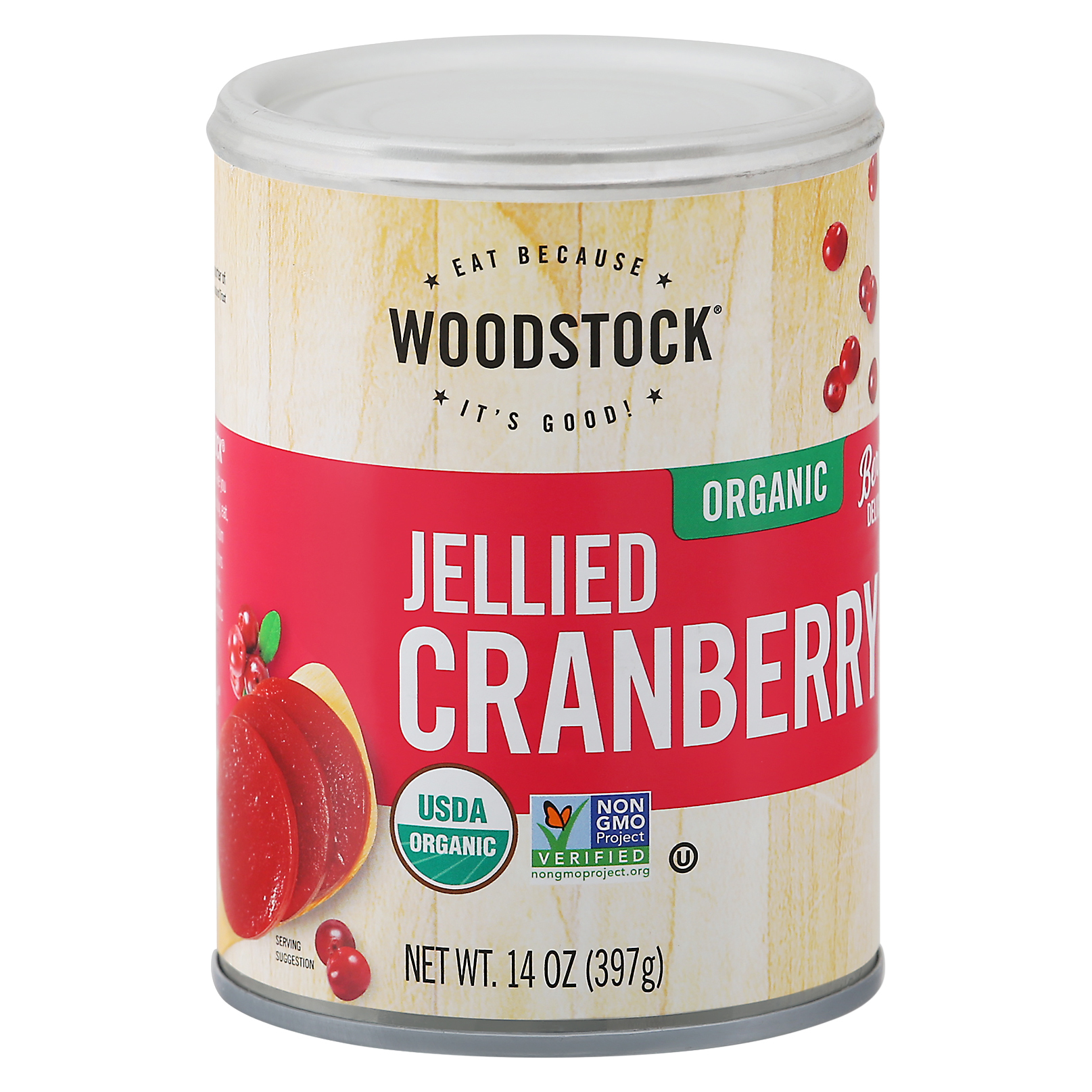 Woodstock Jellied Organic Cranberry Sauce