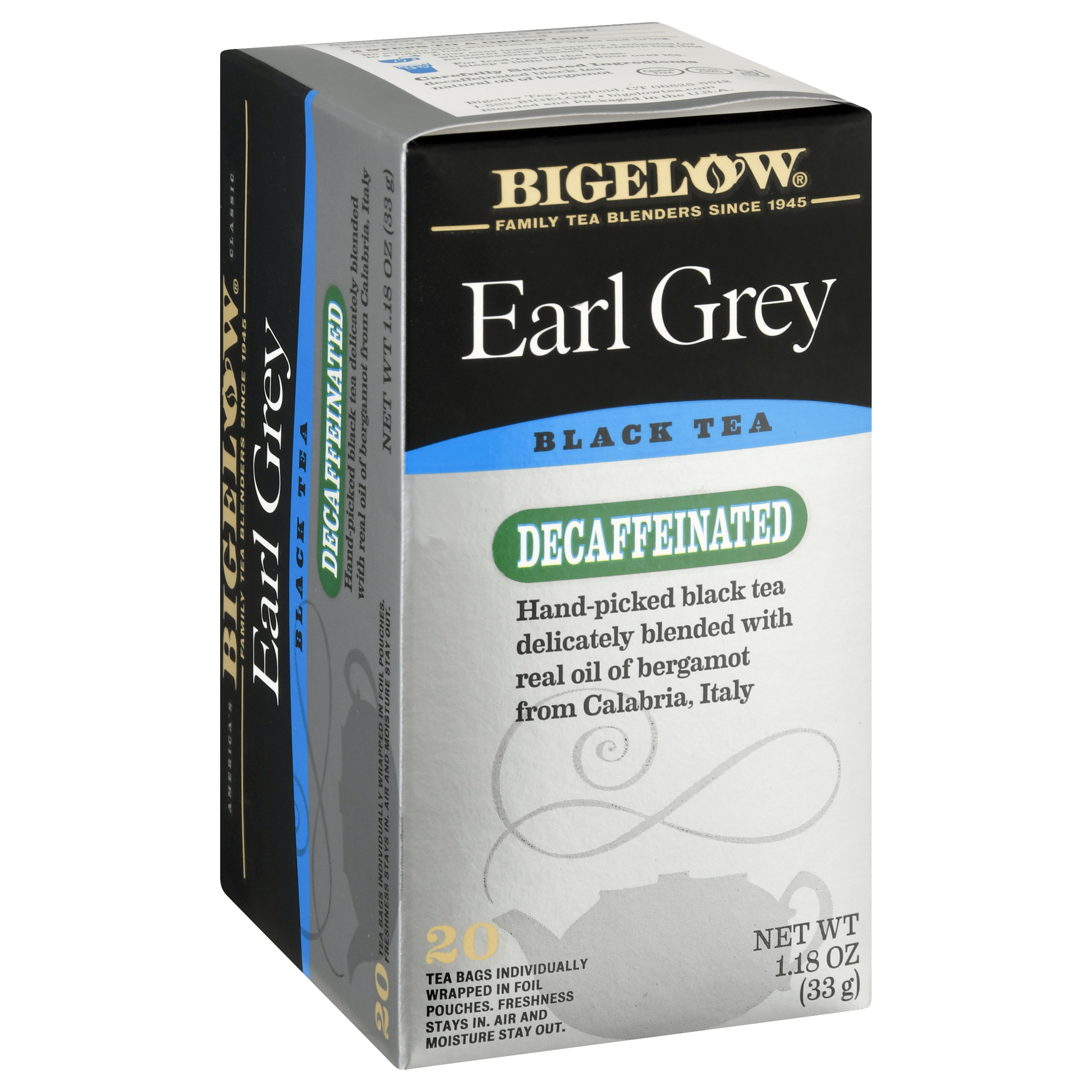 Bigelow Decaffeinated Bags Earl Grey Black Tea