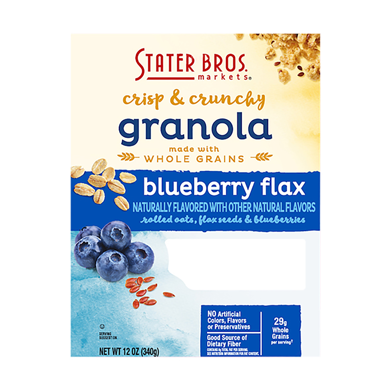 Stater Bros. Markets Crisp & Crunchy Blueberry Flax Granola 12 oz