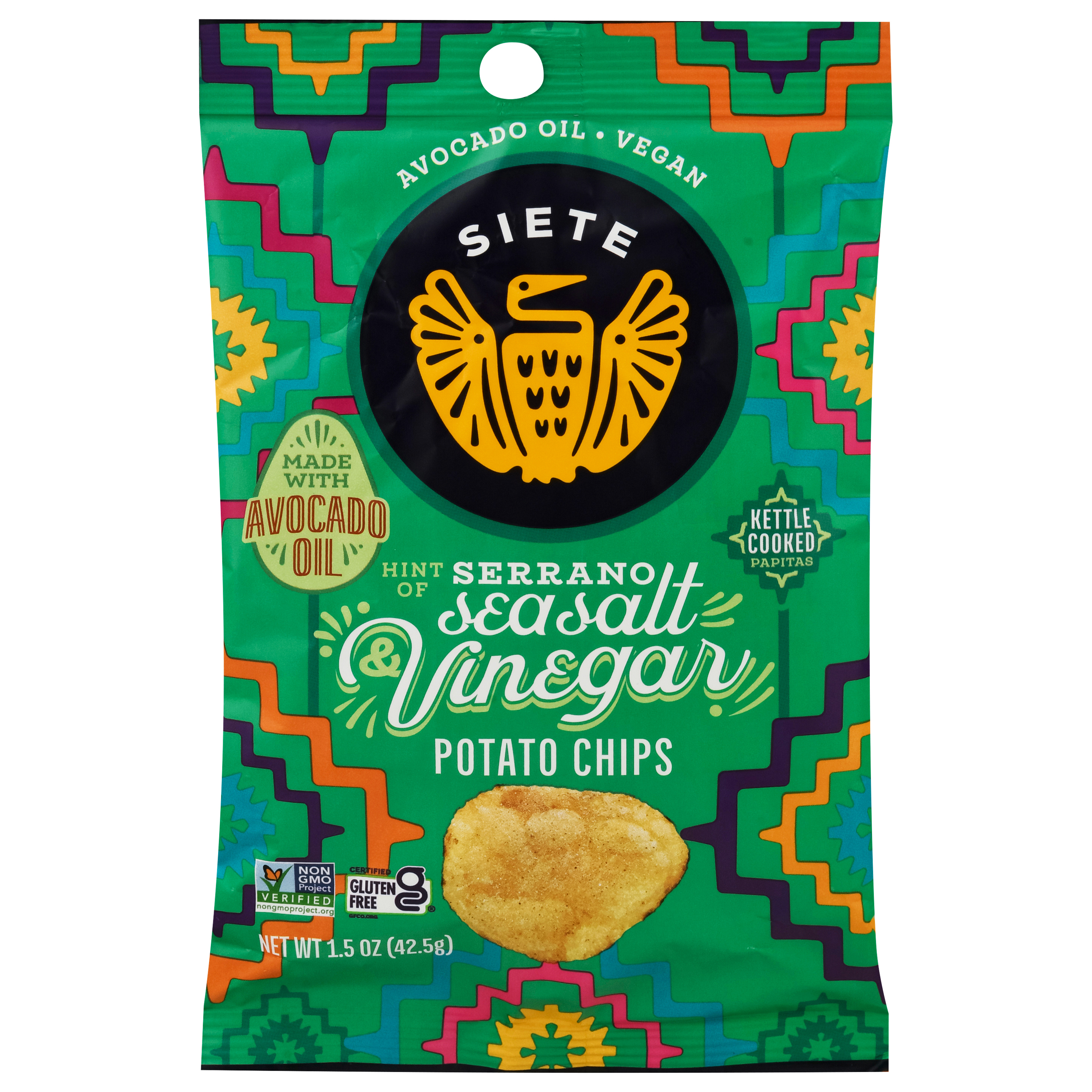 Siete Hint of Serrano Seasalt Vinegar Potato Chips