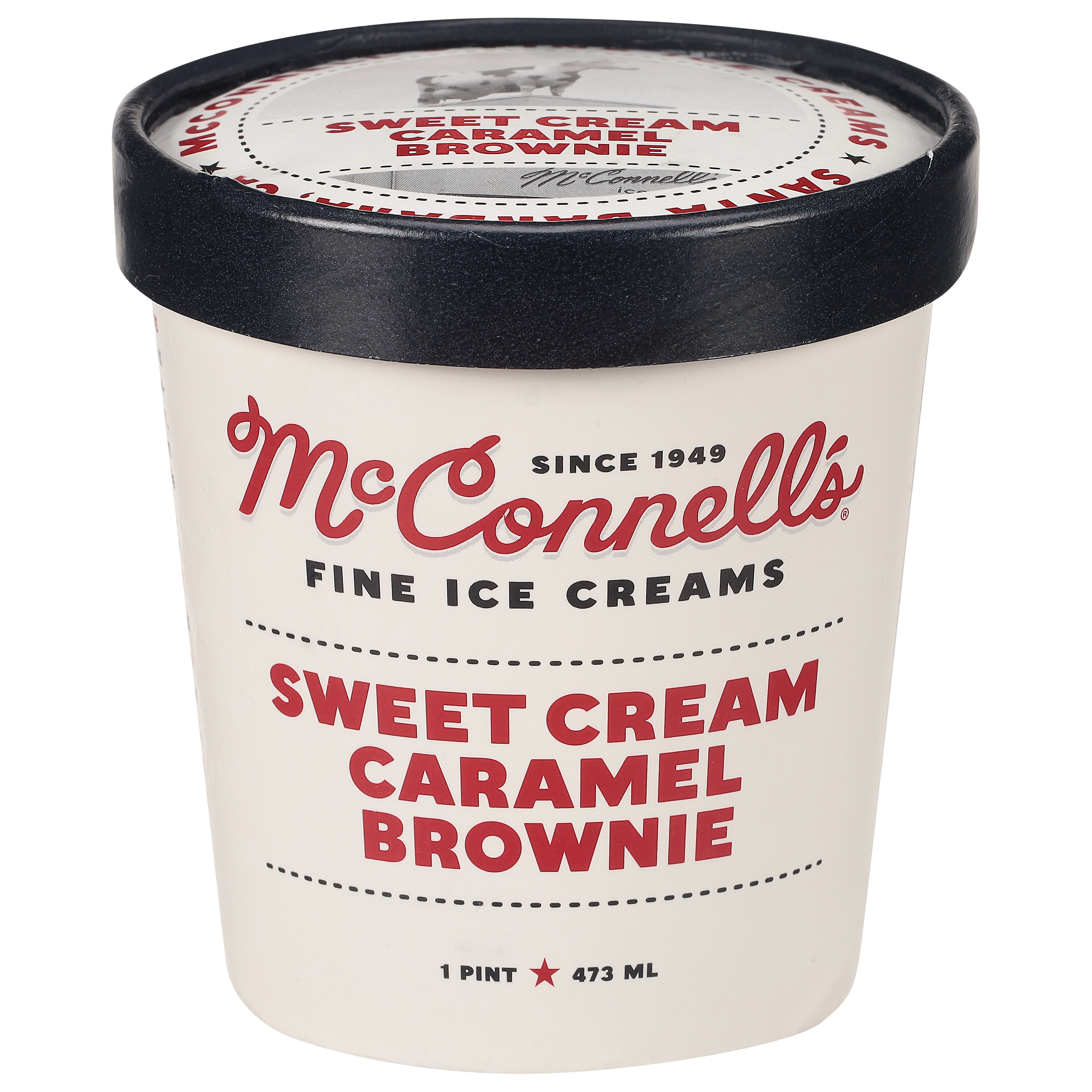 McConnell's Fine Ice Creams Sweet Cream Caramel Brownie Ice Cream