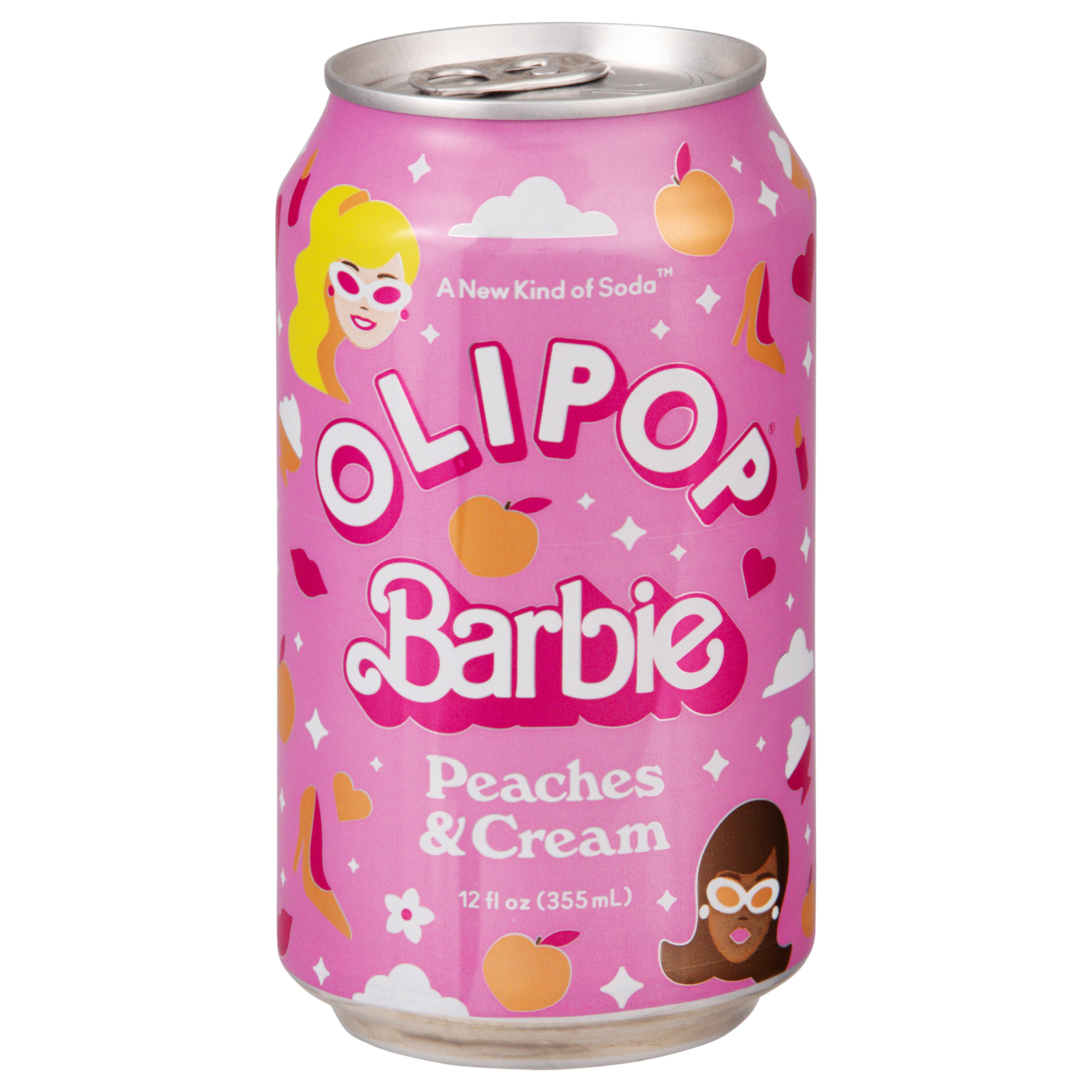 Olipop Barbie Peaches & Cream Soda