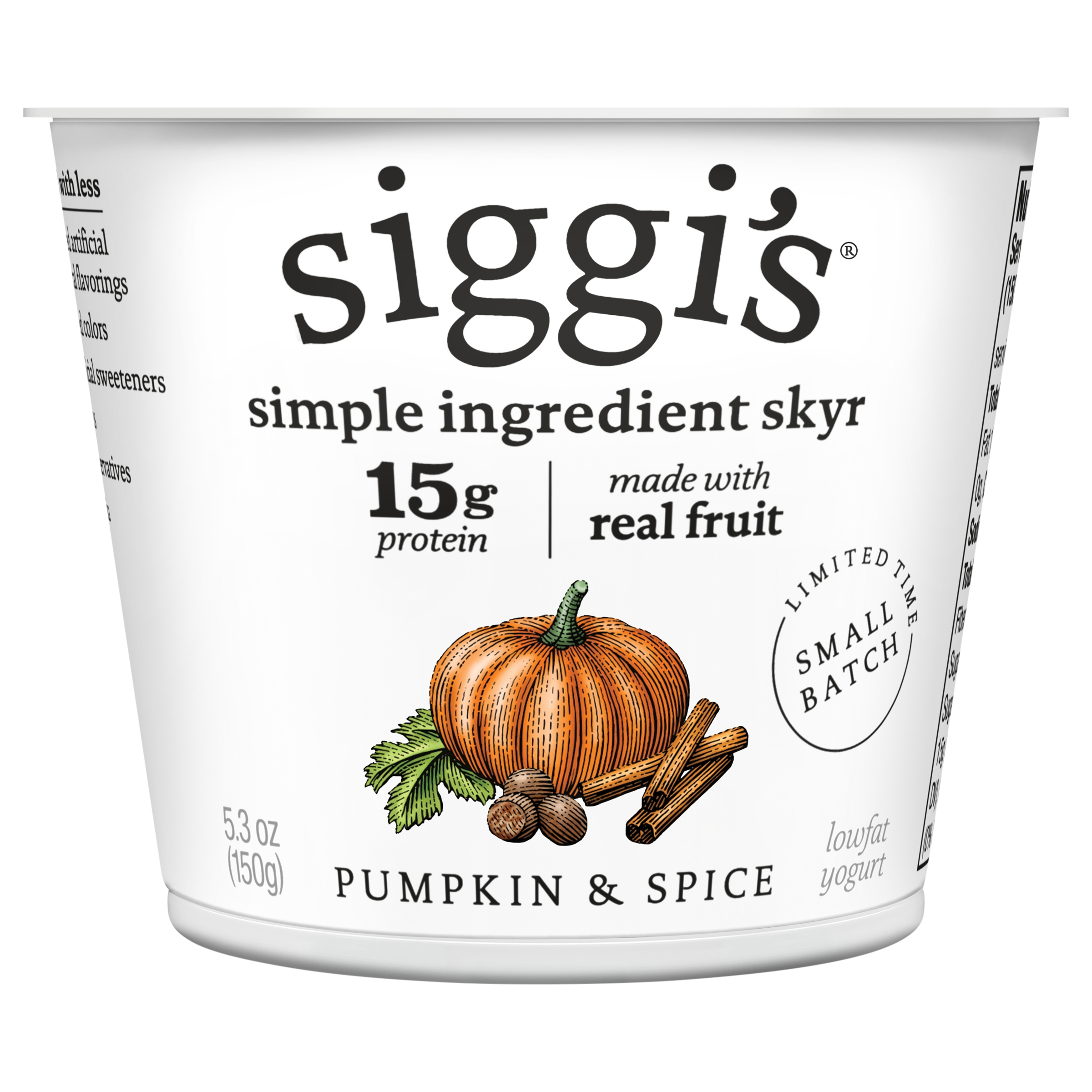 siggi’s Icelandic Skyr Lowfat Yogurt, Pumpkin Spice,