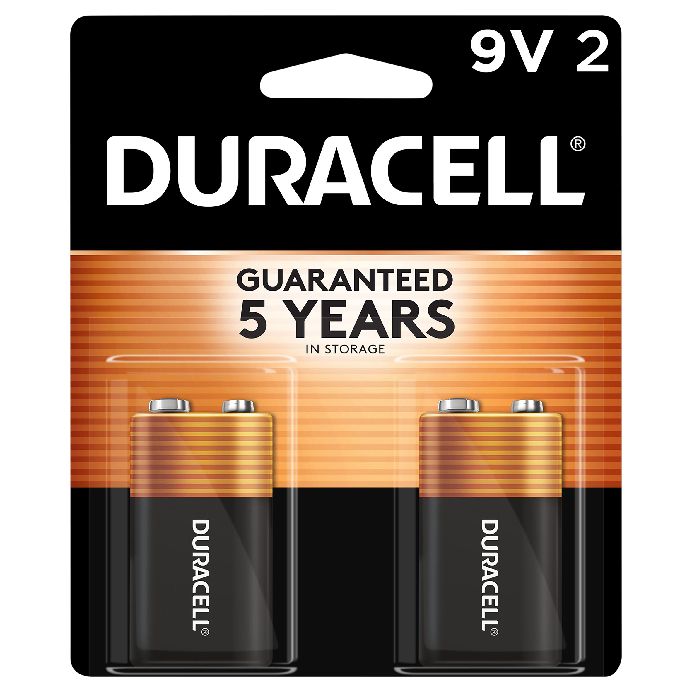 Duracell Coppertop 9V Alkaline Batteries,