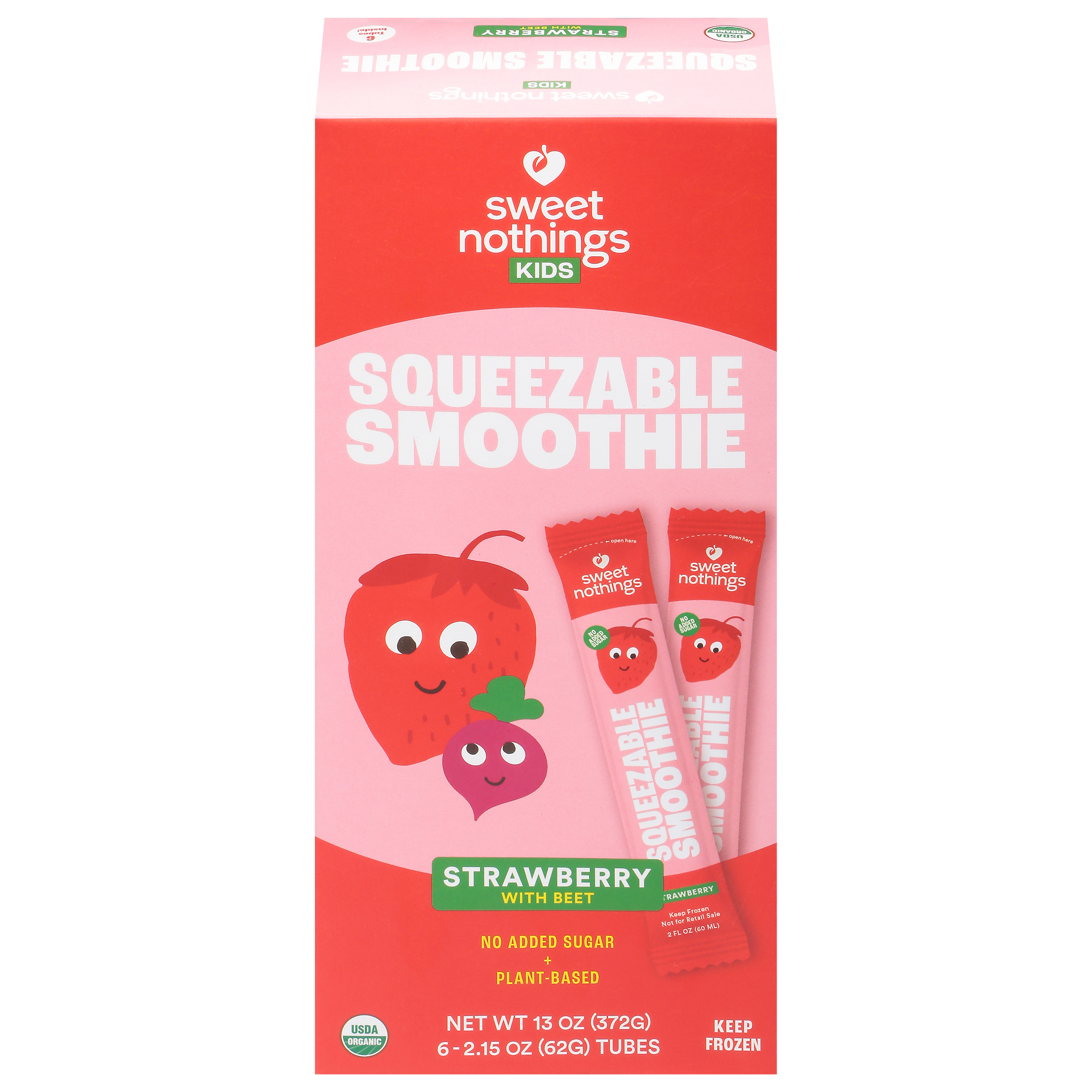 Sweet Nothings Kids Strawberry with Beet Squeezable Smoothies