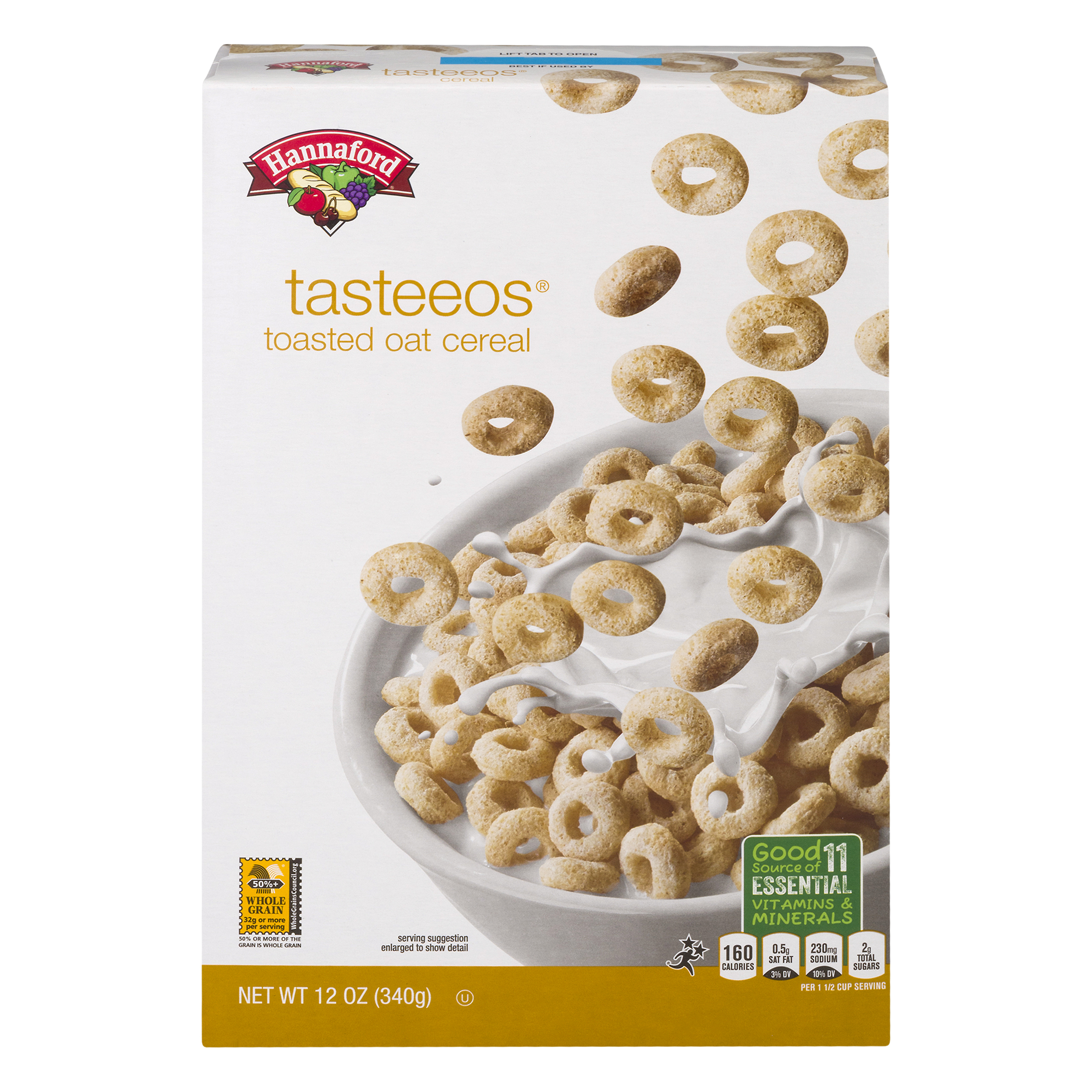 Hannaford Tasteeos Cereal 12 oz BOX