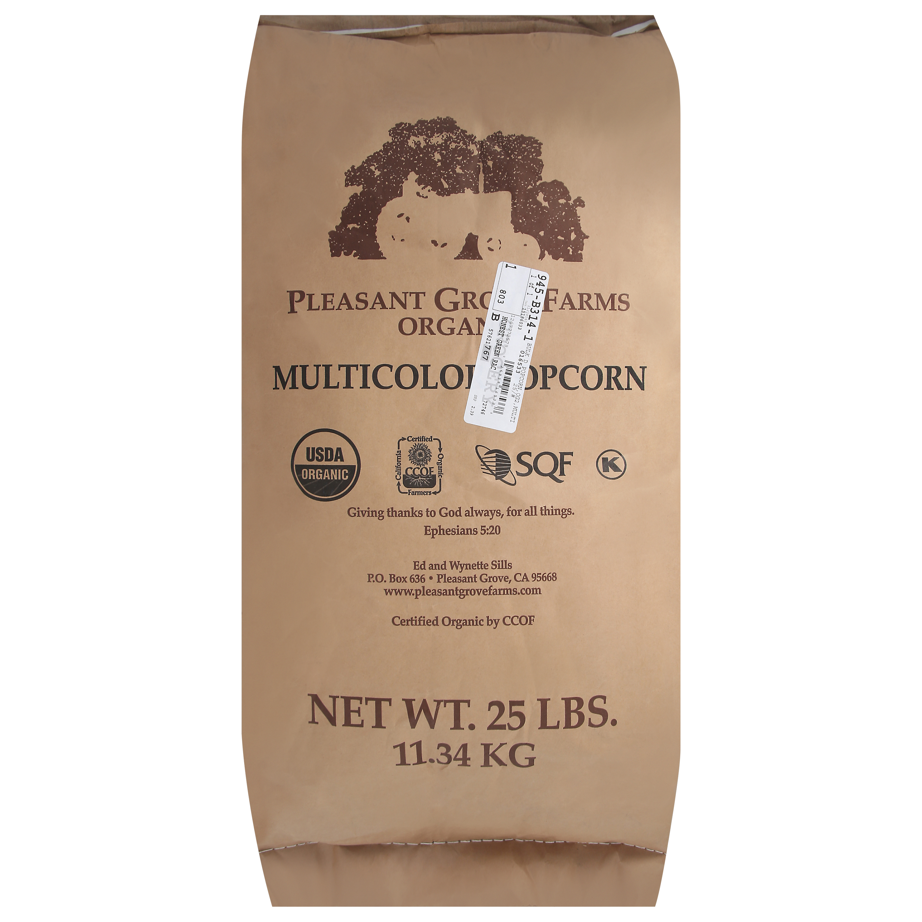 Pleasant Grove Farms Organic Multicolor Popcorn