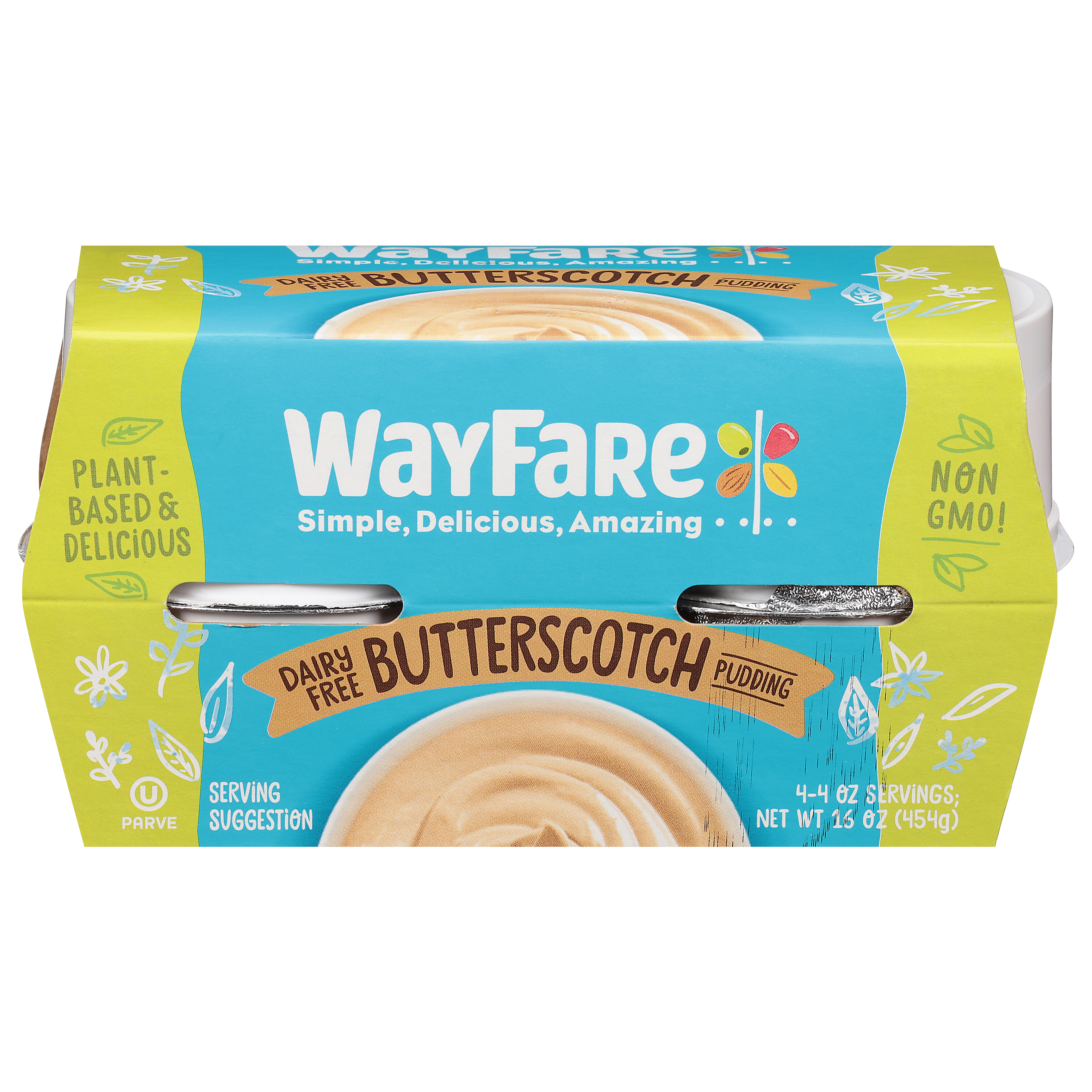WayFare Dairy Free Butterscotch Pudding 4 - 4 oz Cups