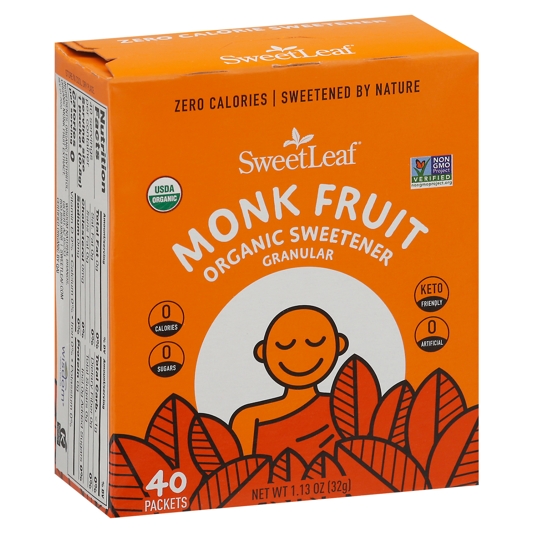 SweetLeaf Monk Fruit Organic Granular Sweetener