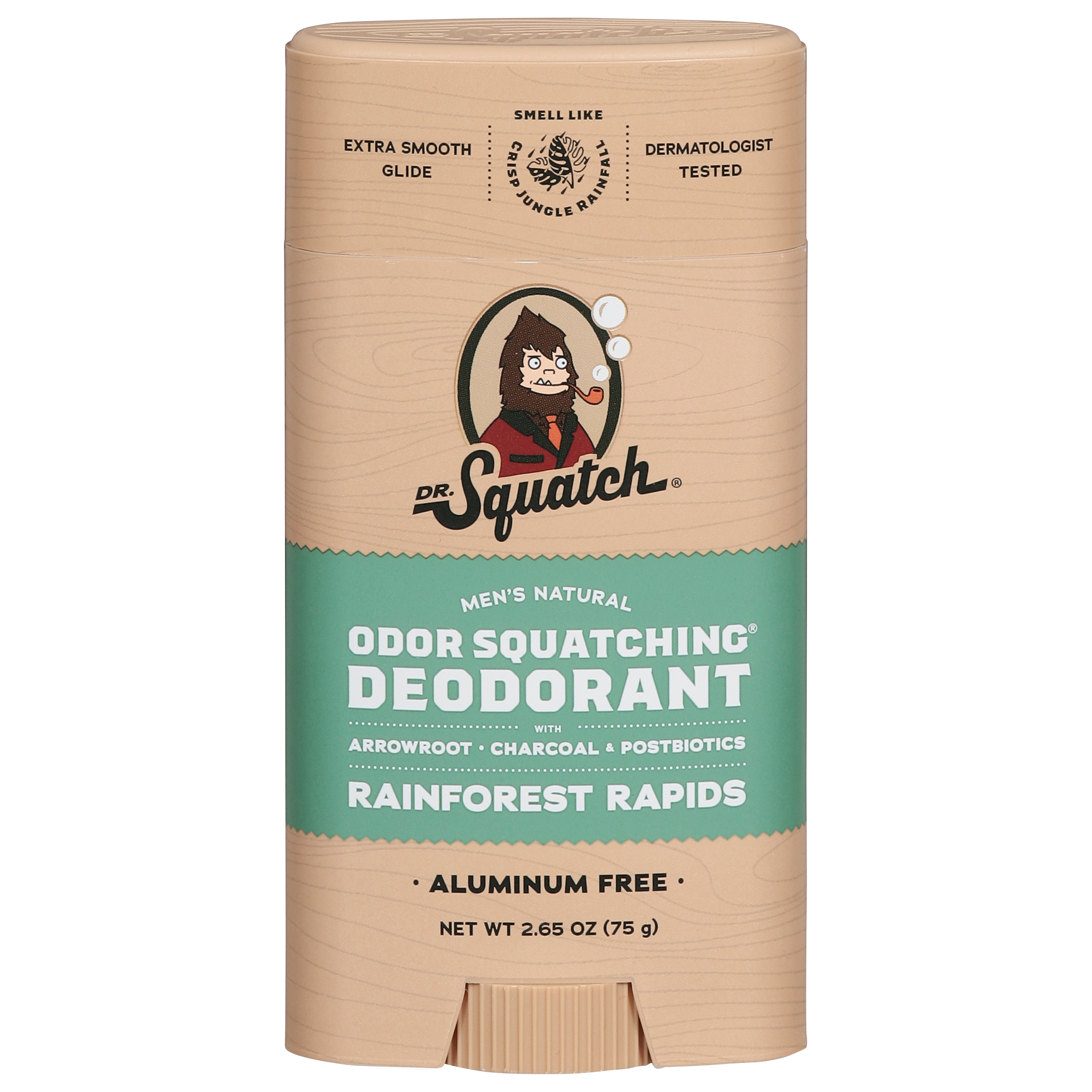 Dr. Squatch Men's Natural Odor Squatching Rainforest Rapids Deodorant