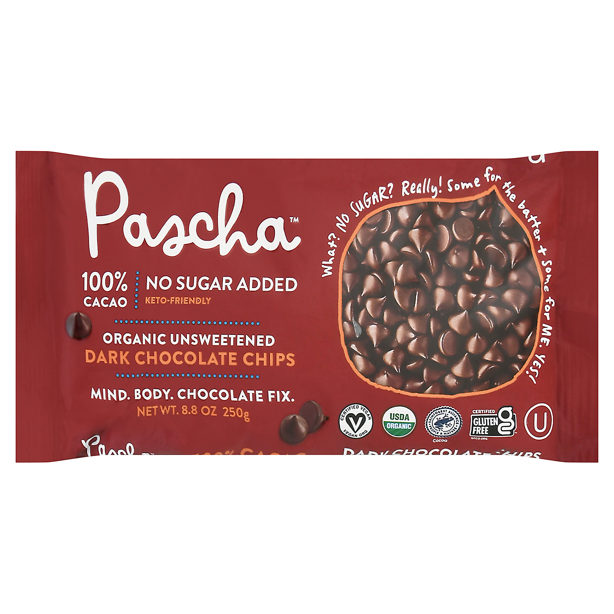 Pascha Organic Unsweetened Dark Chocolate Chips