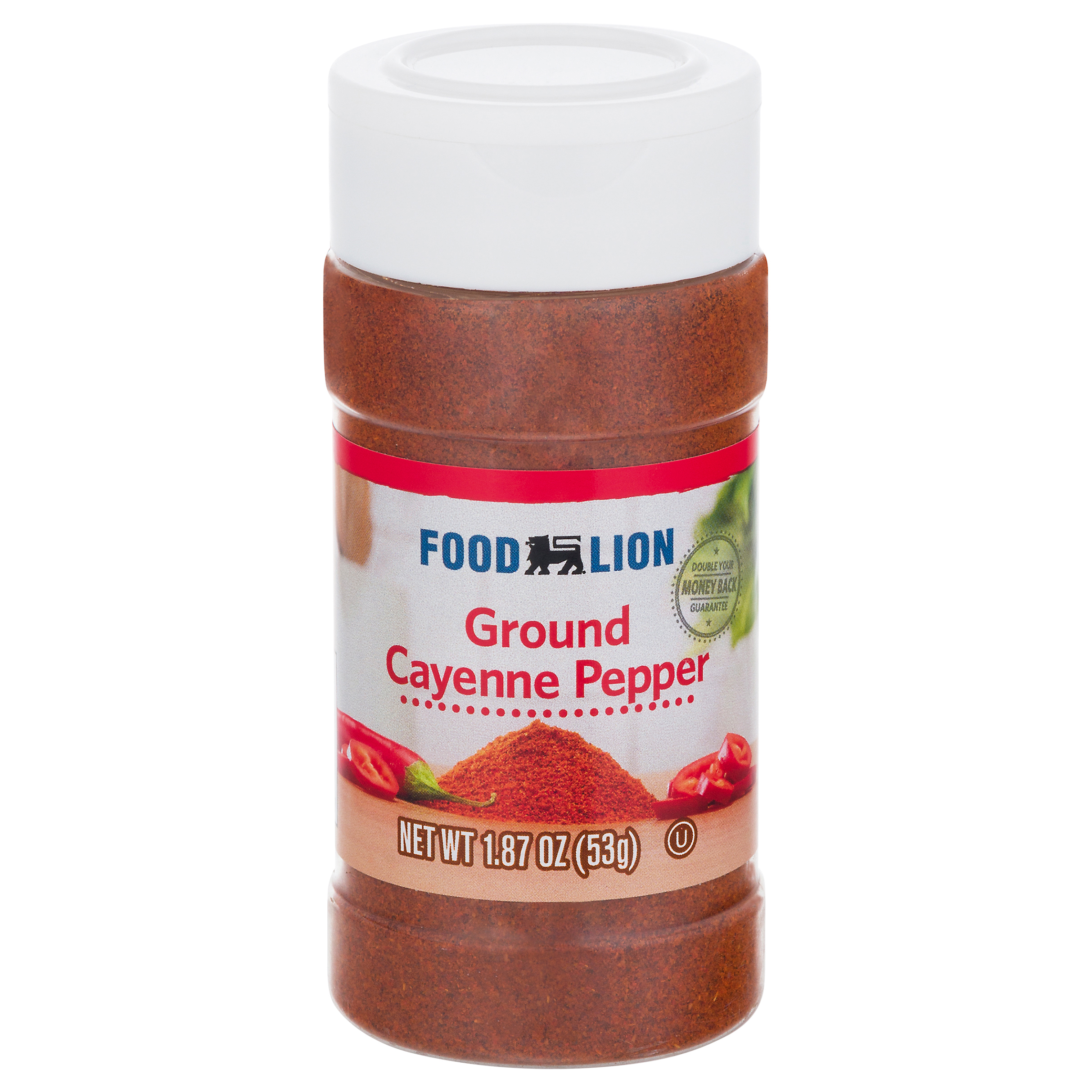 Food Lion Ground Cayenne Red Pepper 1.87 oz Plastic Container