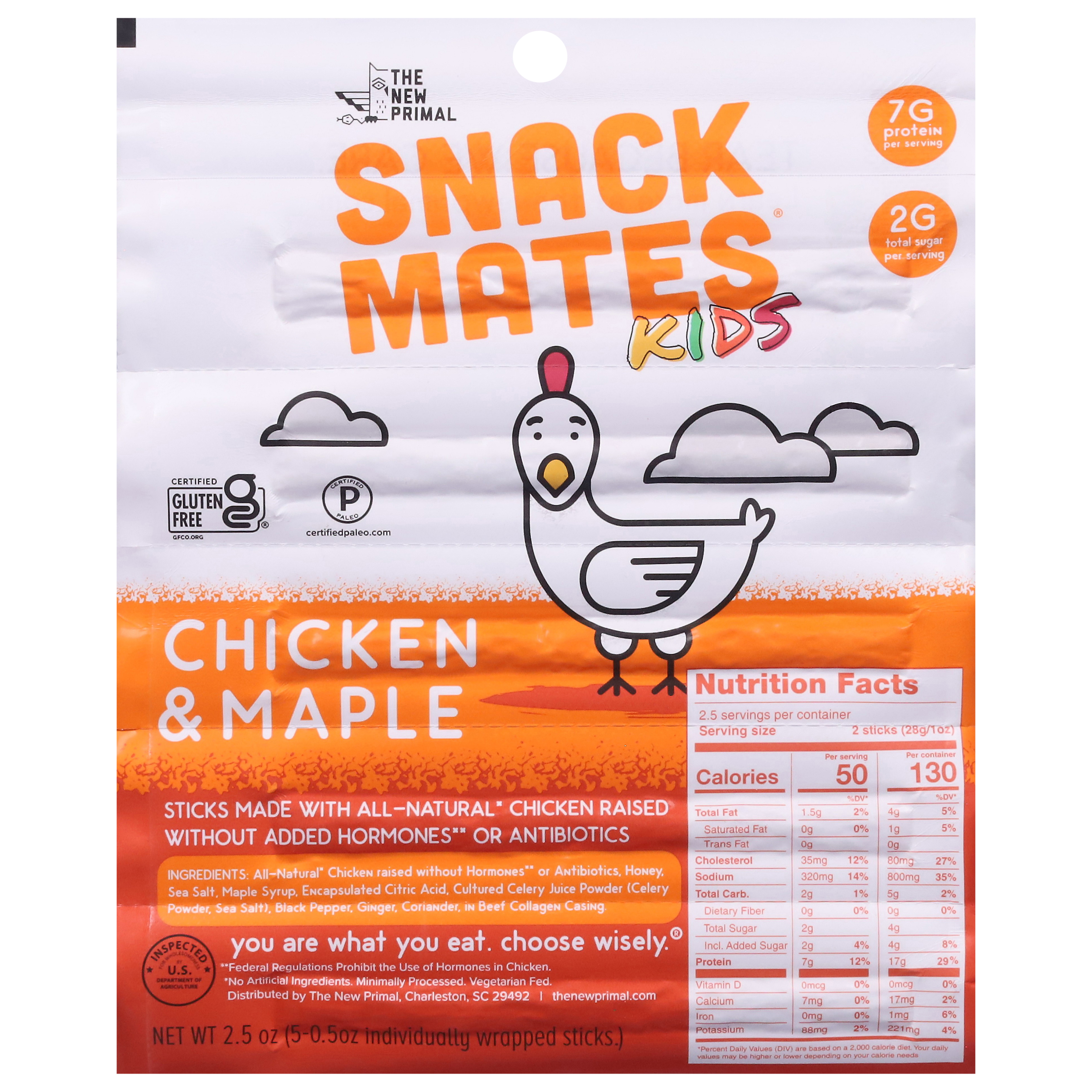 Snack Mates Kids Chicken & Maple Meat Snack