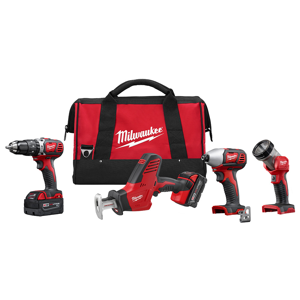 MIL 2695-24 M18 4-TOOL HD/HKZL/HXID/WRK LT COMBO KIT