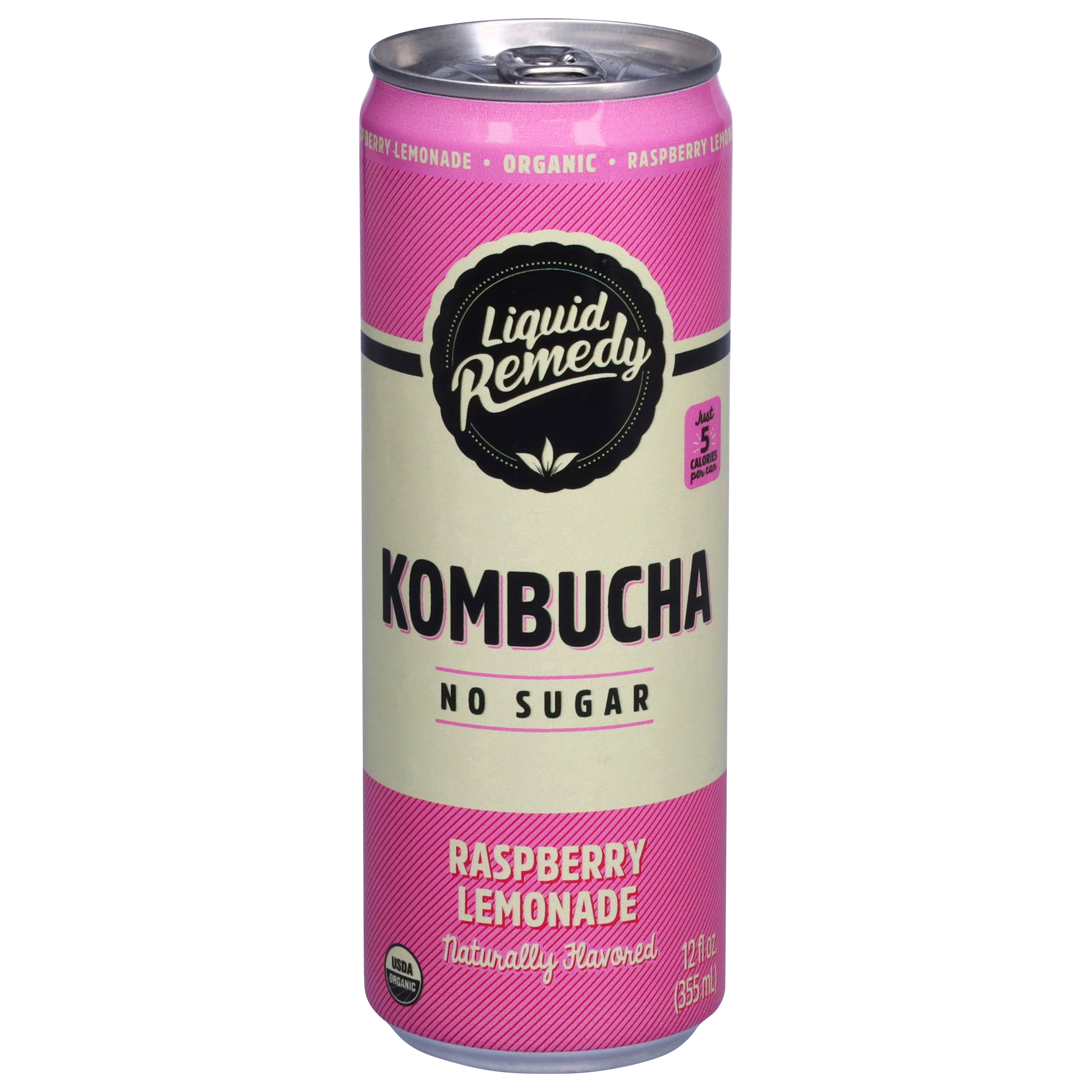 Liquid Remedy No Sugar Raspberry Lemonade Kombucha