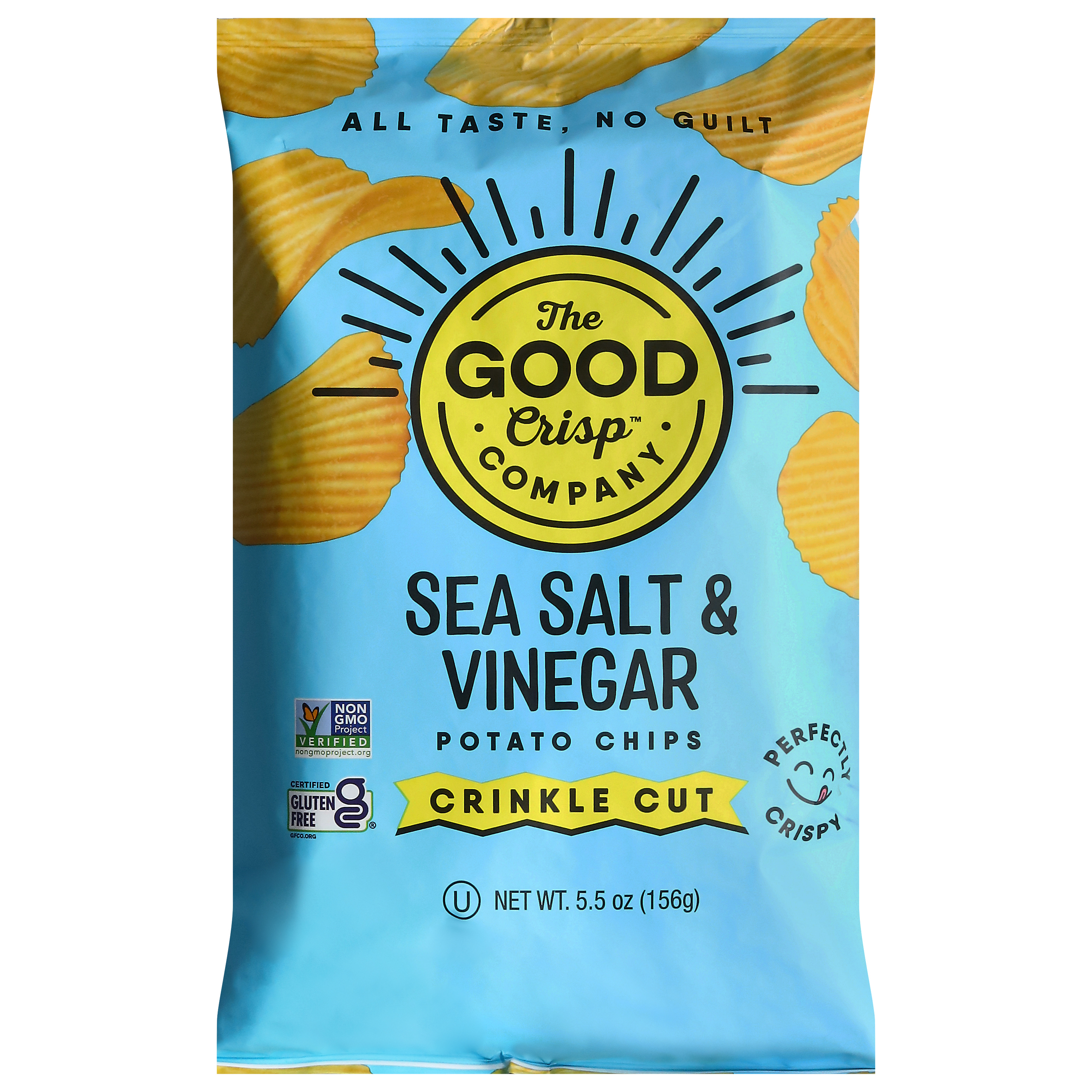 The Good Crisp Company Crinkle Cut Sea Salt & Vinegar Potato Chips