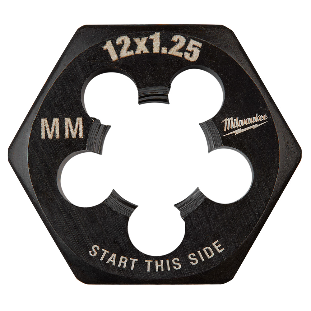 M12-1.25 mm 1-Inch Hex Threading Die