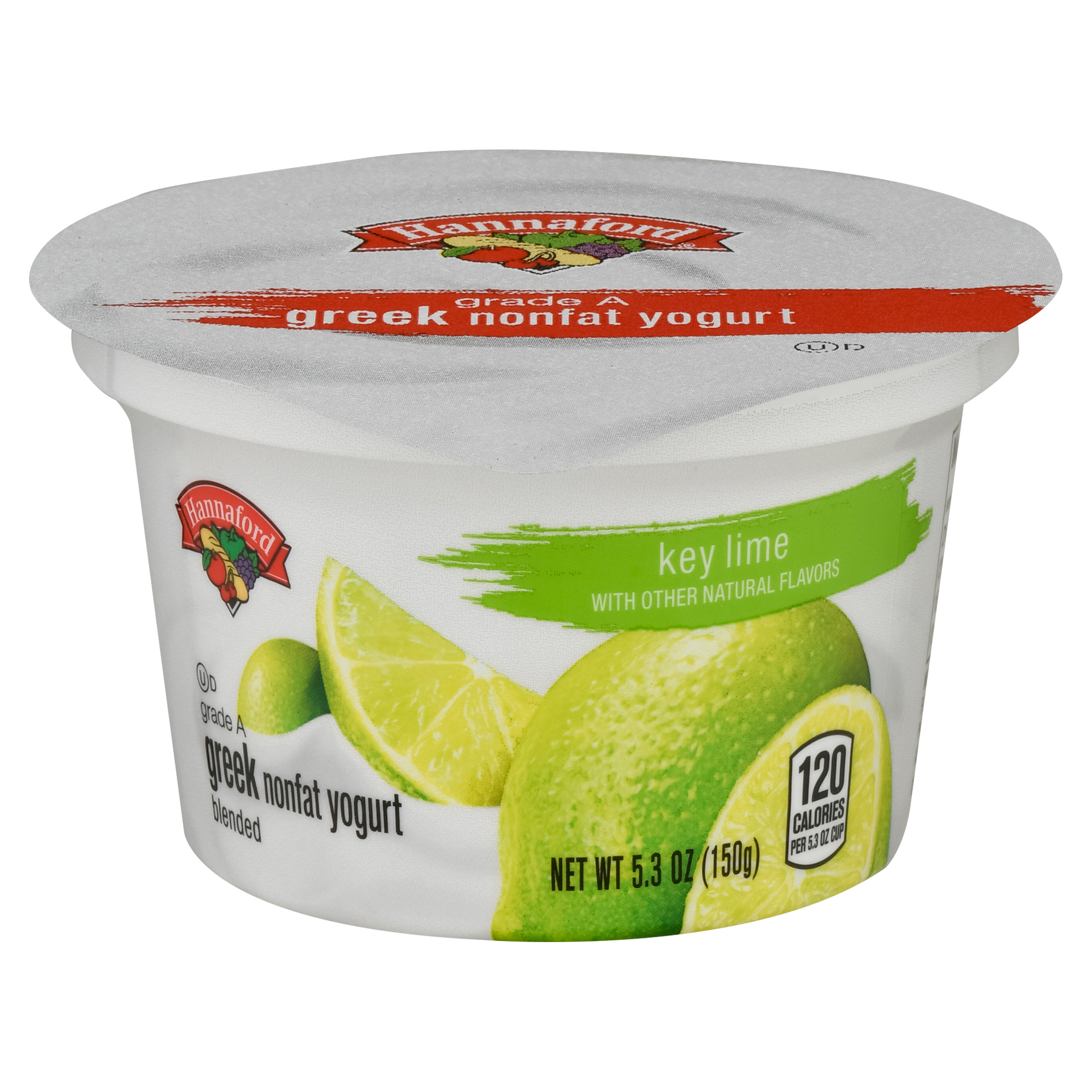 Hannaford Nonfat Key Lime Blended Greek Yogurt 5.3 oz