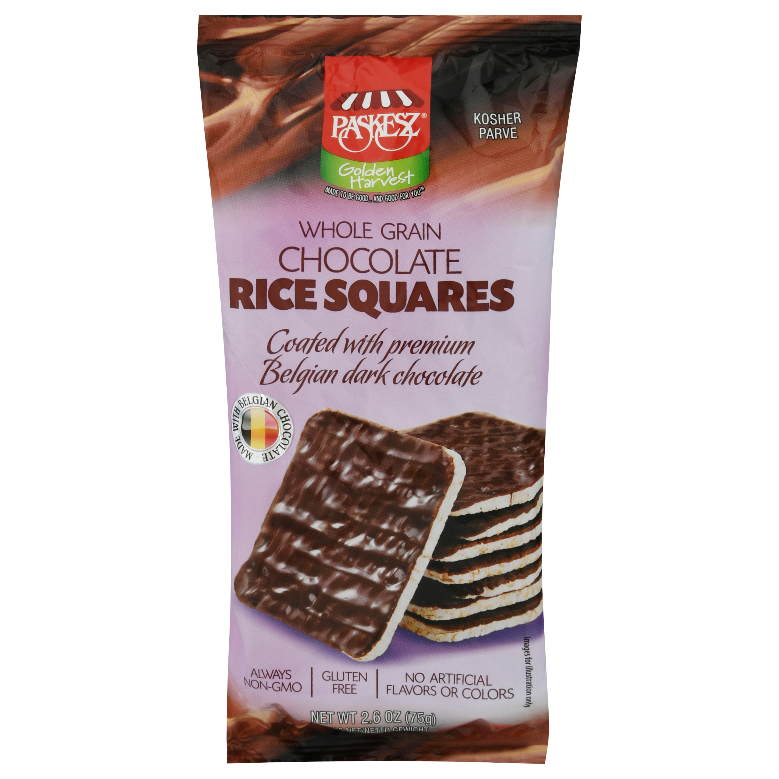 Paskesz Chocolate Whole Grain Rice Squares