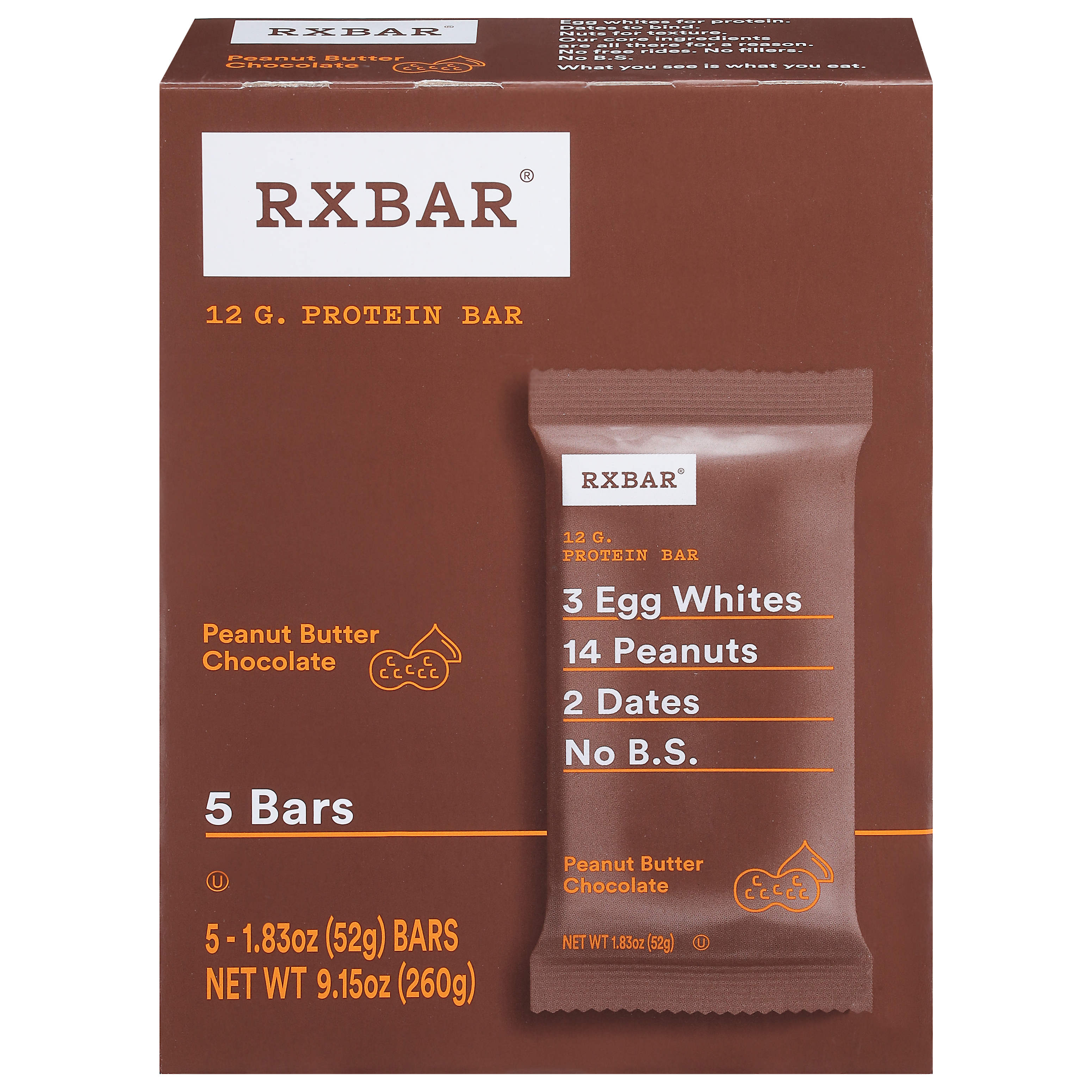 Rxbar Peanut Butter Chocolate Protein Bars