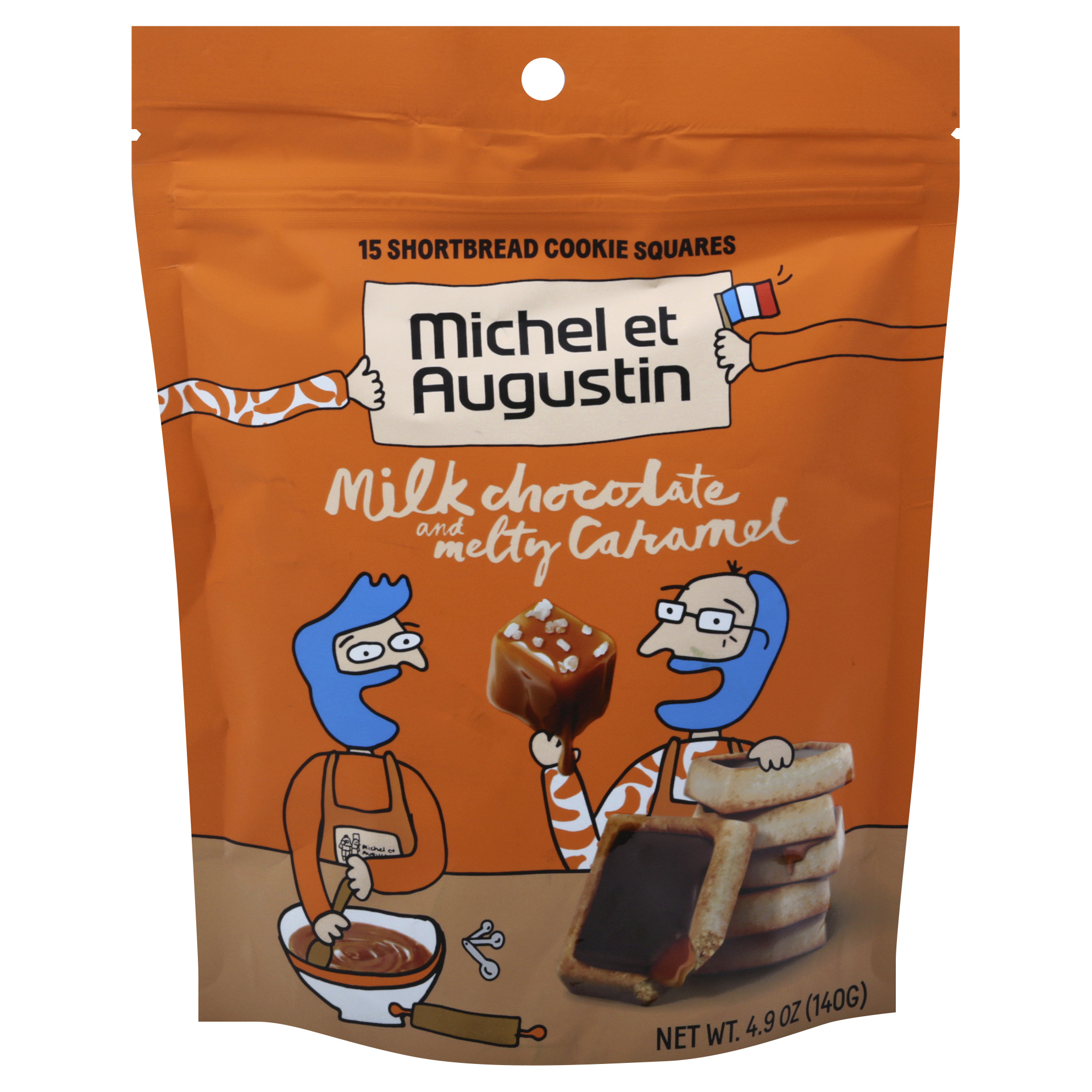 Michel et Augustin Shortbread Milk Chocolate and Melty Caramel Cookie Squares