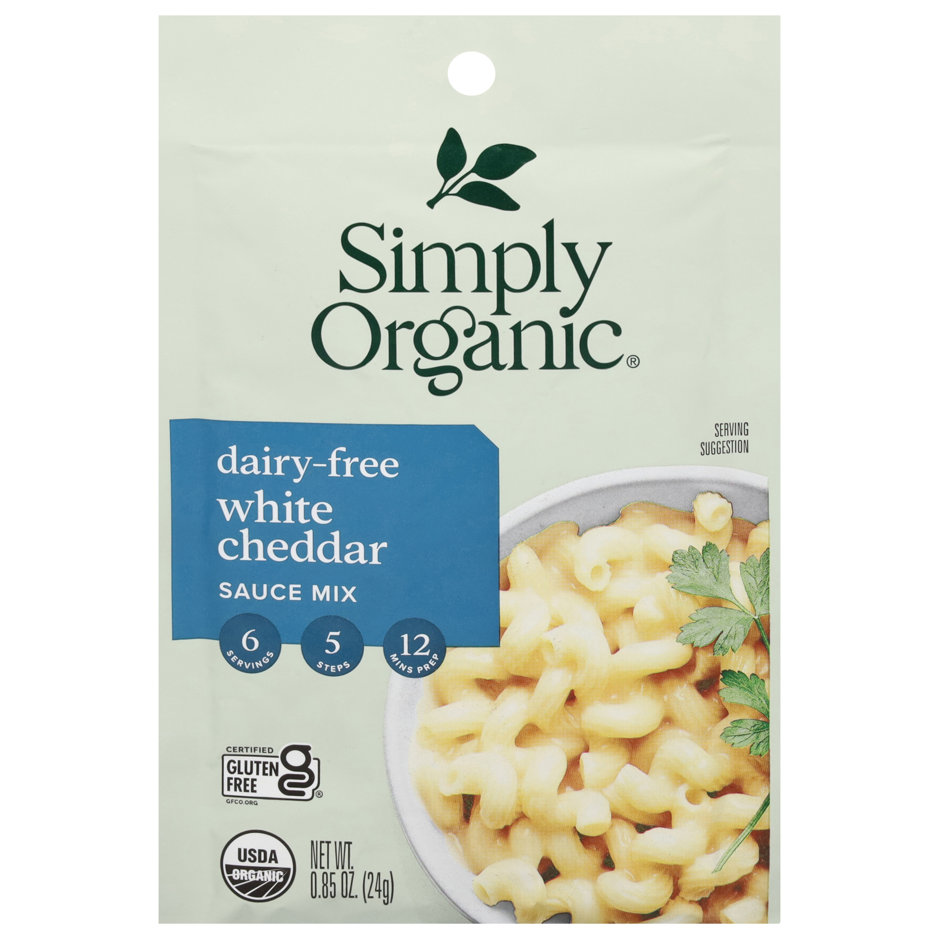 Simply Organic Dairy-Free White Cheddar Sauce Mix
