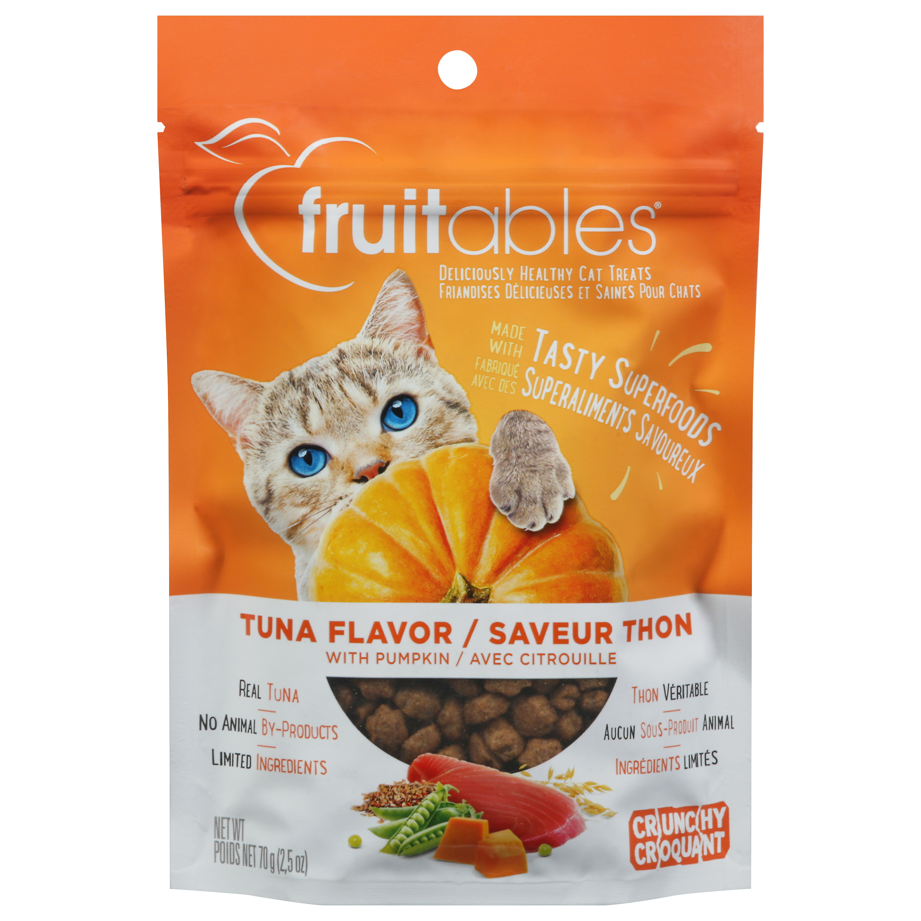 Fruitables Crunchy Tuna Flavor with Pumpkin Cat Treats