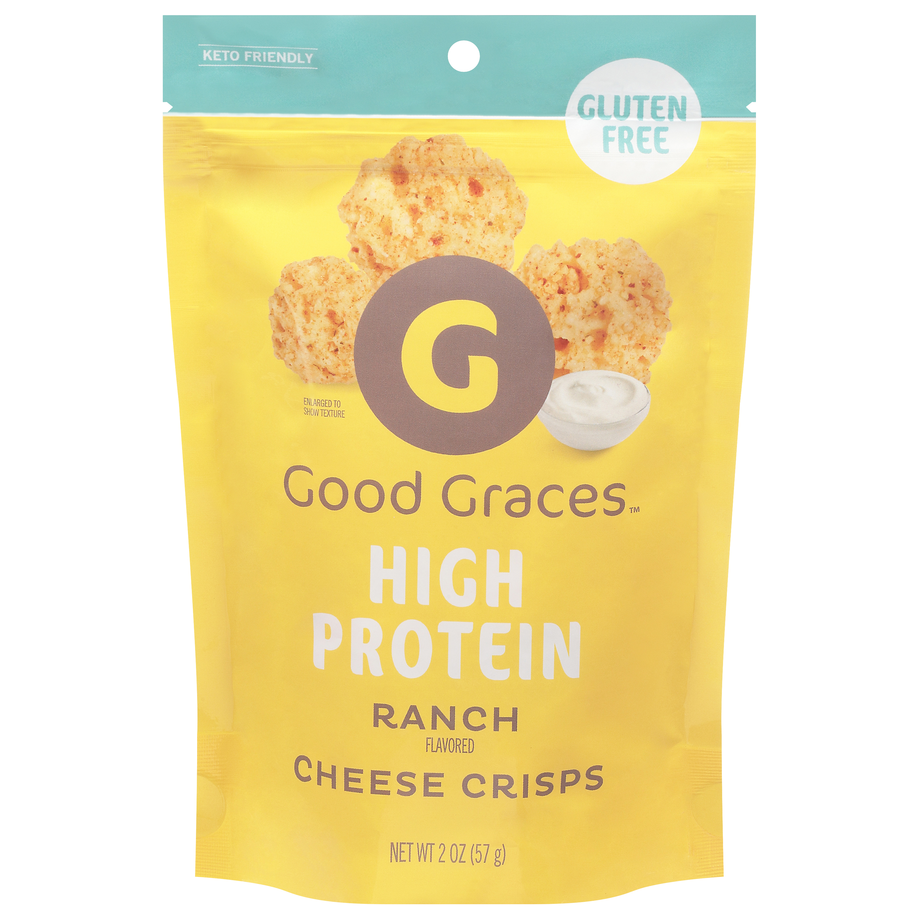 Good Graces High Protein Ranch Flavored Cheese Crisps 2 oz