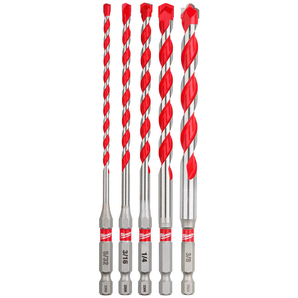 5PC. SHOCKWAVE Impact Duty Carbide Hammer Drill Bit Set