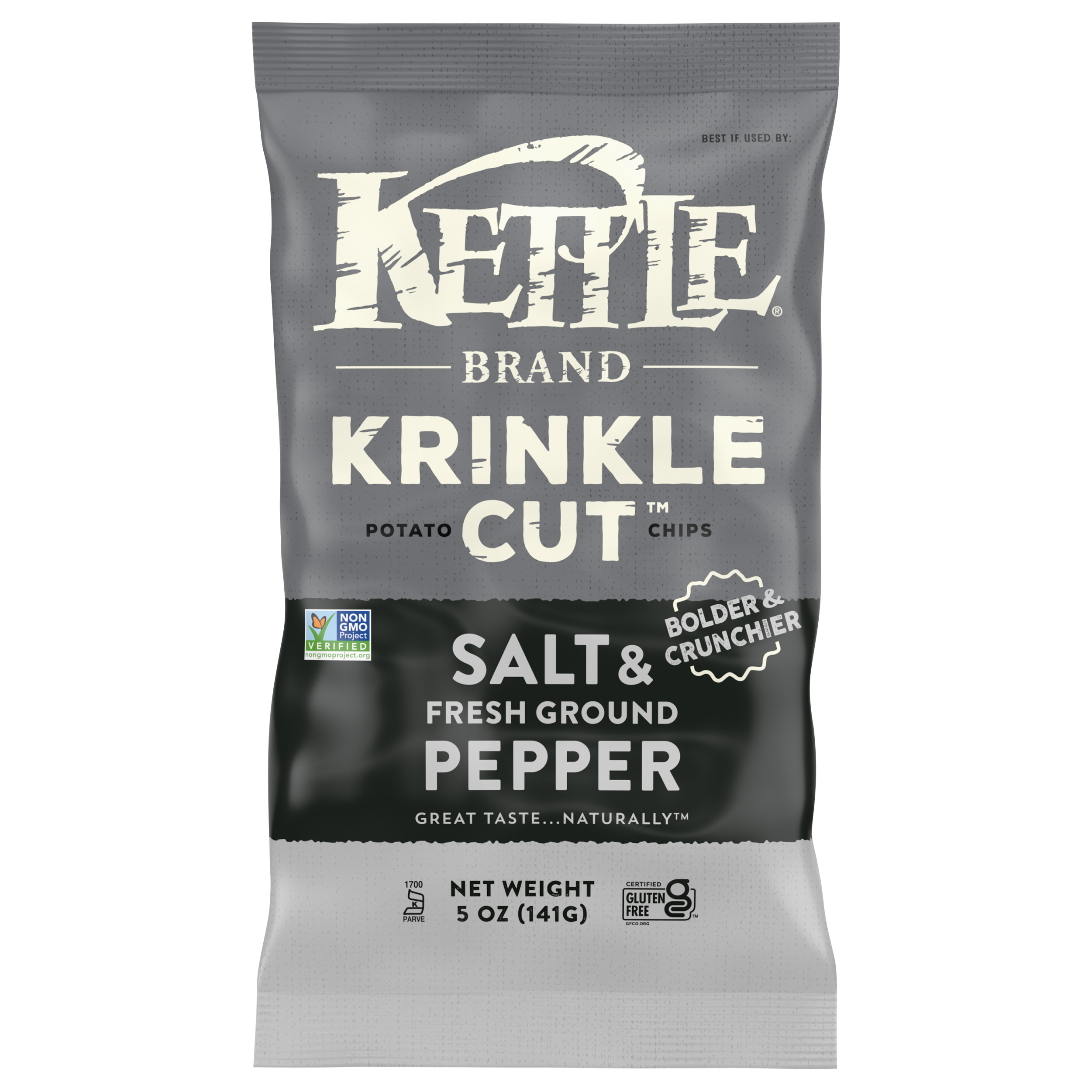 Kettle Brand Krinkle Cut Salt & Fresh Ground Pepper Potato Chips