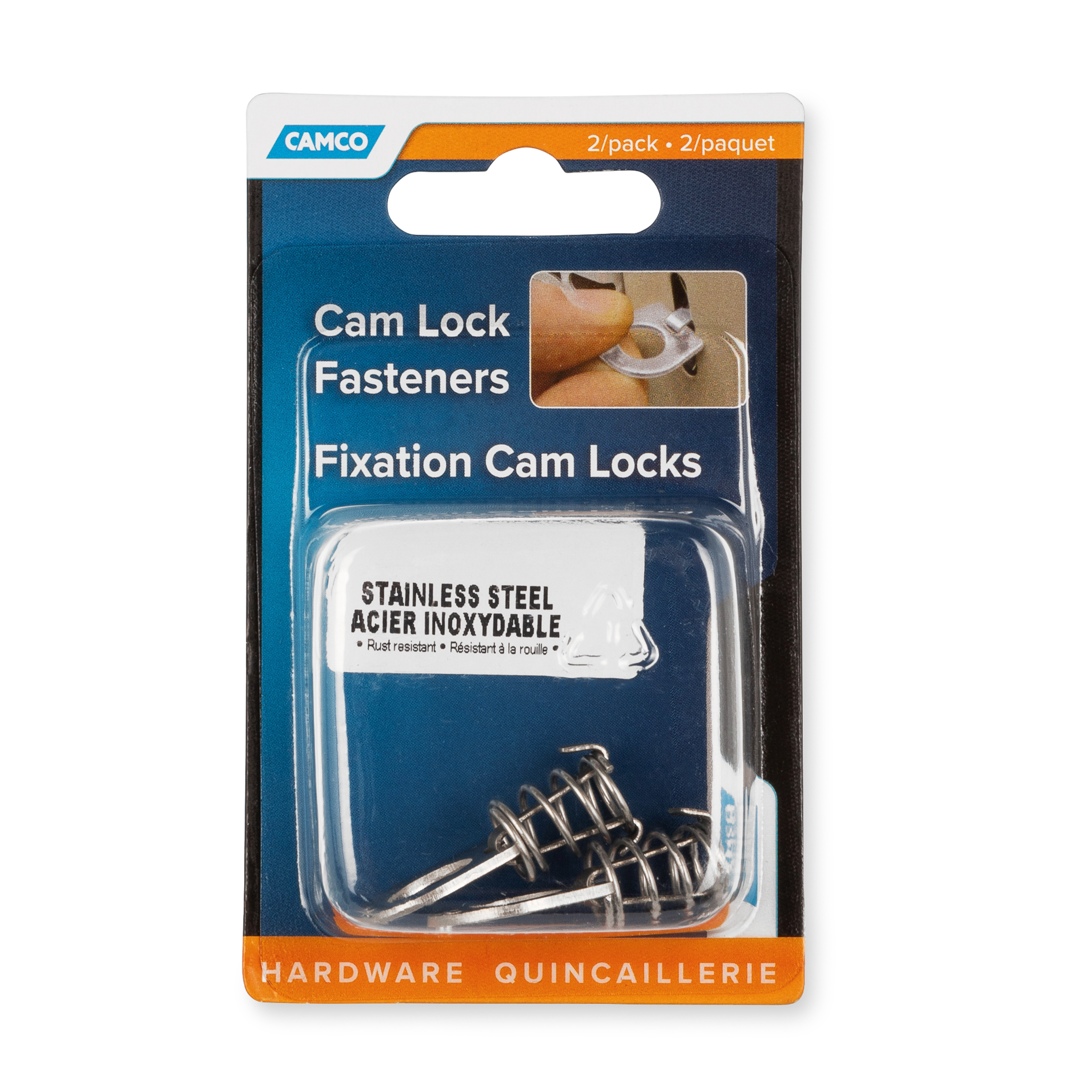Cam Lock  - Water Heater Steel 2/Card  Bilingual