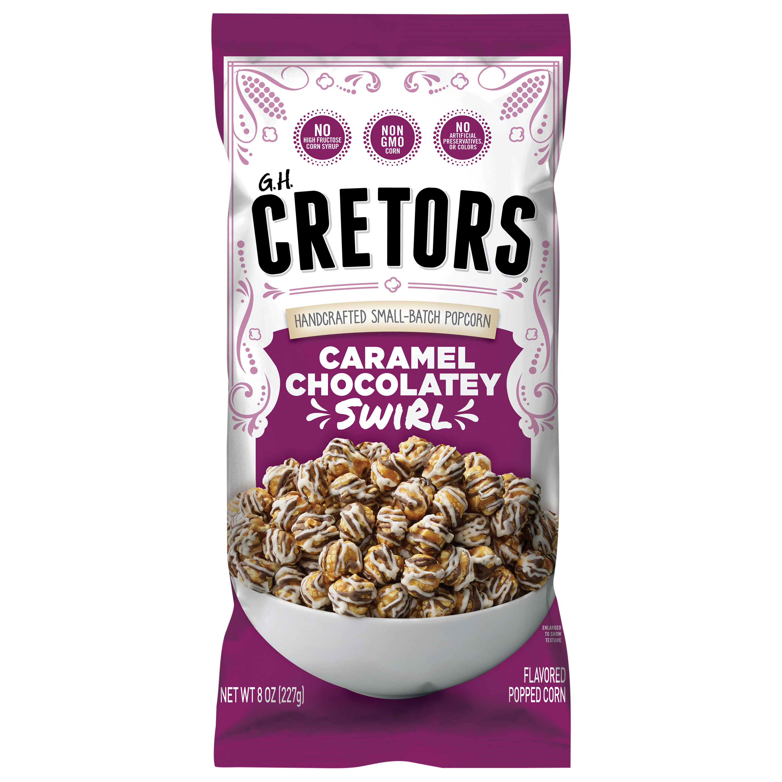 G.H. Cretors Swirl Caramel Chocolatey Flavored Popped Corn