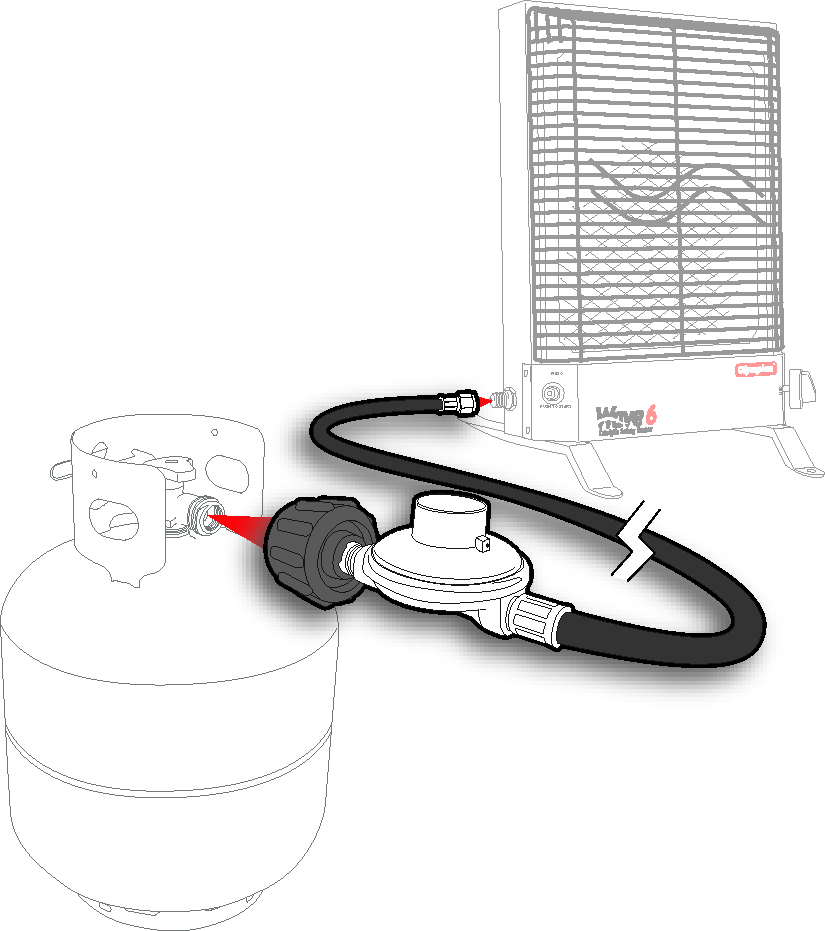 12' Low Pressure Reg & Hose