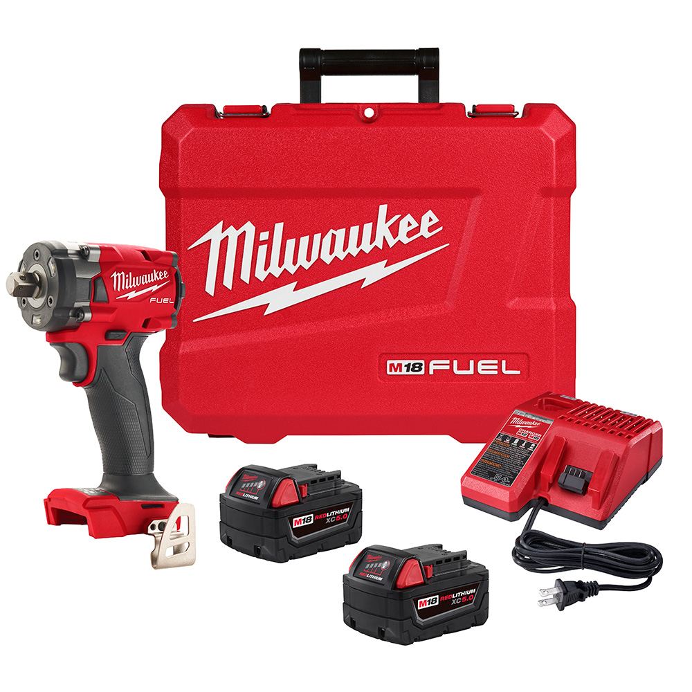 Product image for Milwaukee 2855-22 M18 FUEL™ 1/2" Compact Impact Wrench w/ Friction Ring Kit